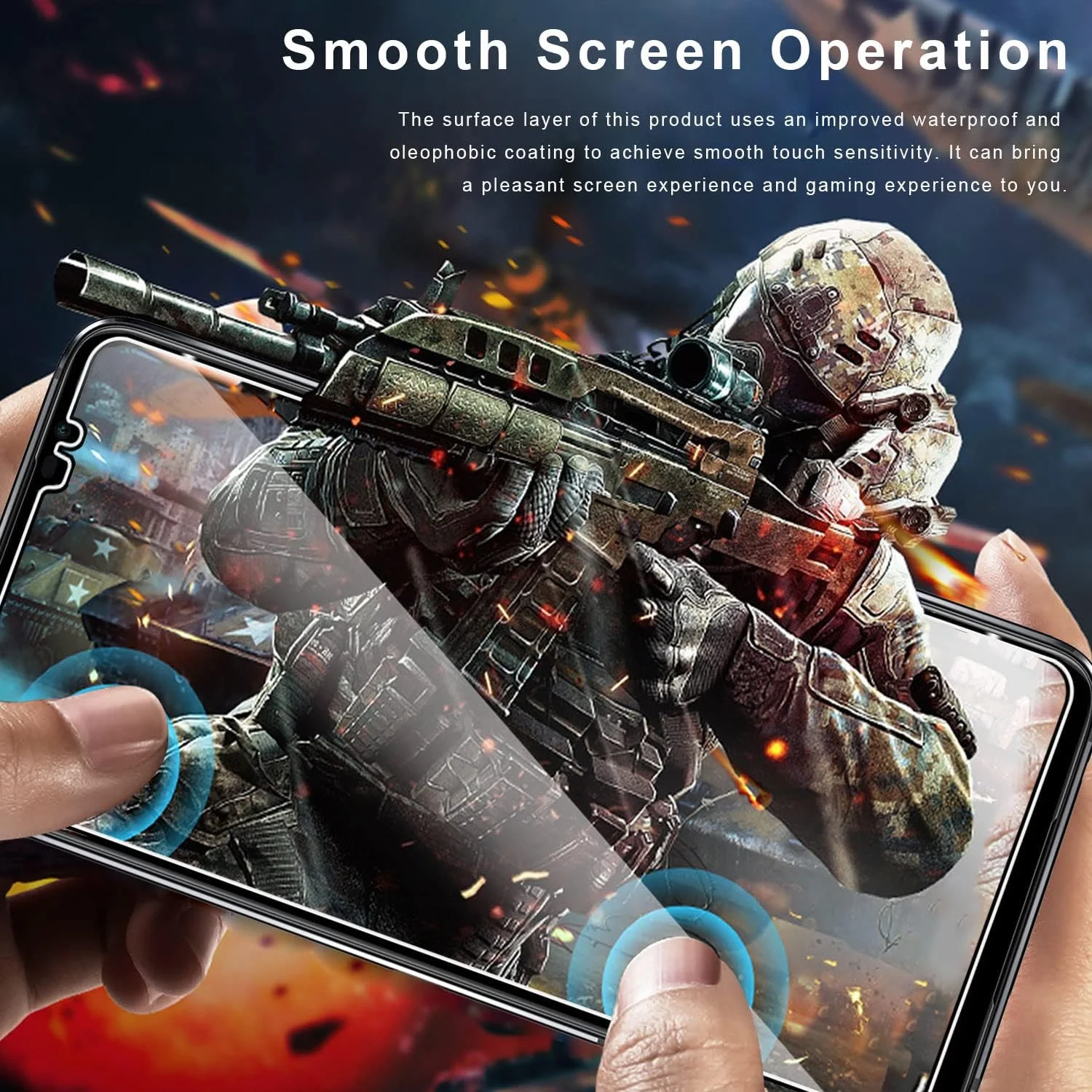 محافظ صفحه نمایش شیشه ای و فیلم محافظ دوربین Holilo [2+2 تکه] برای گوشی های Asus ROG Phone 6/6 Pro/ASUS ROG Phone 6D/6D Ultimate، ضد خش با سختی 9H