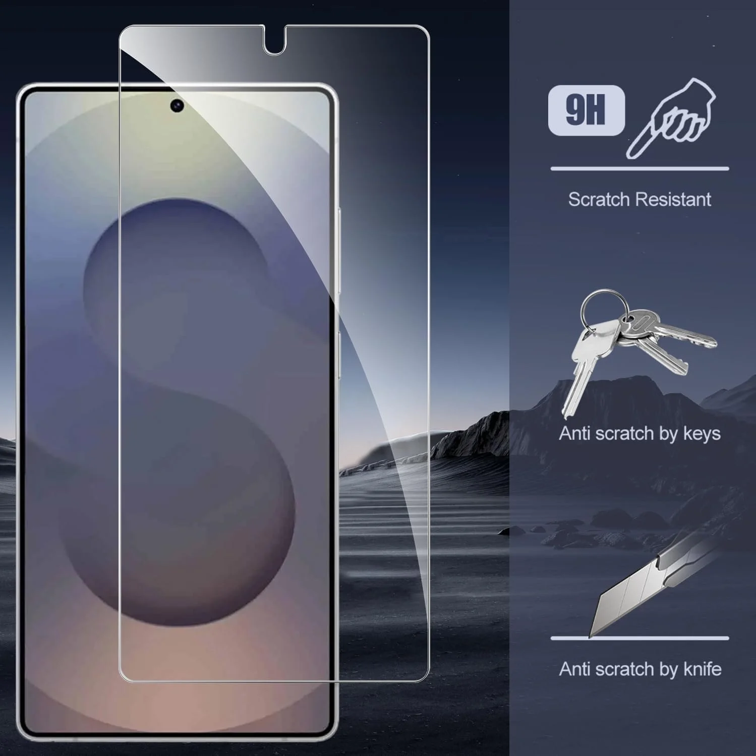 محافظ صفحه نمایش شیشه ای [بسته 4 عددی] T Tersely برای گوشی سامسونگ گلکسی S25 Ultra 5G، نصب خودکار و تراز، مقاوم در برابر اثر انگشت، سازگار با قاب، ضد خش