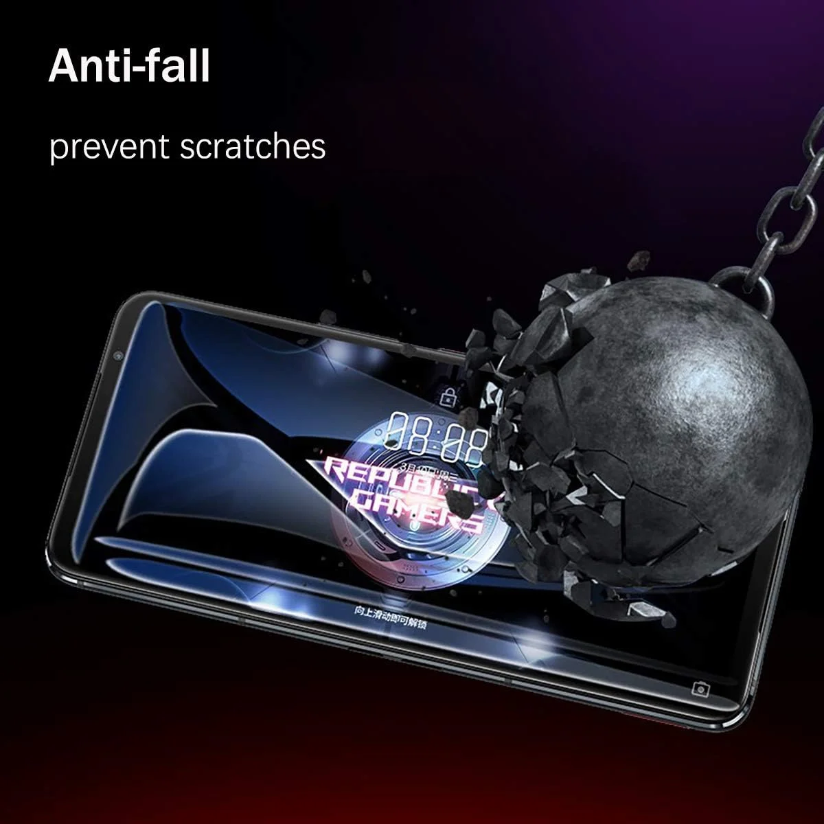 محافظ صفحه نمایش [2 عددی] XINKOE برای Asus ROG Phone 5، محافظ صفحه نمایش شیشه ای حرارت دیده ممتاز فوق العاده باریک HD 2.5D Pro-Fit - مشکی