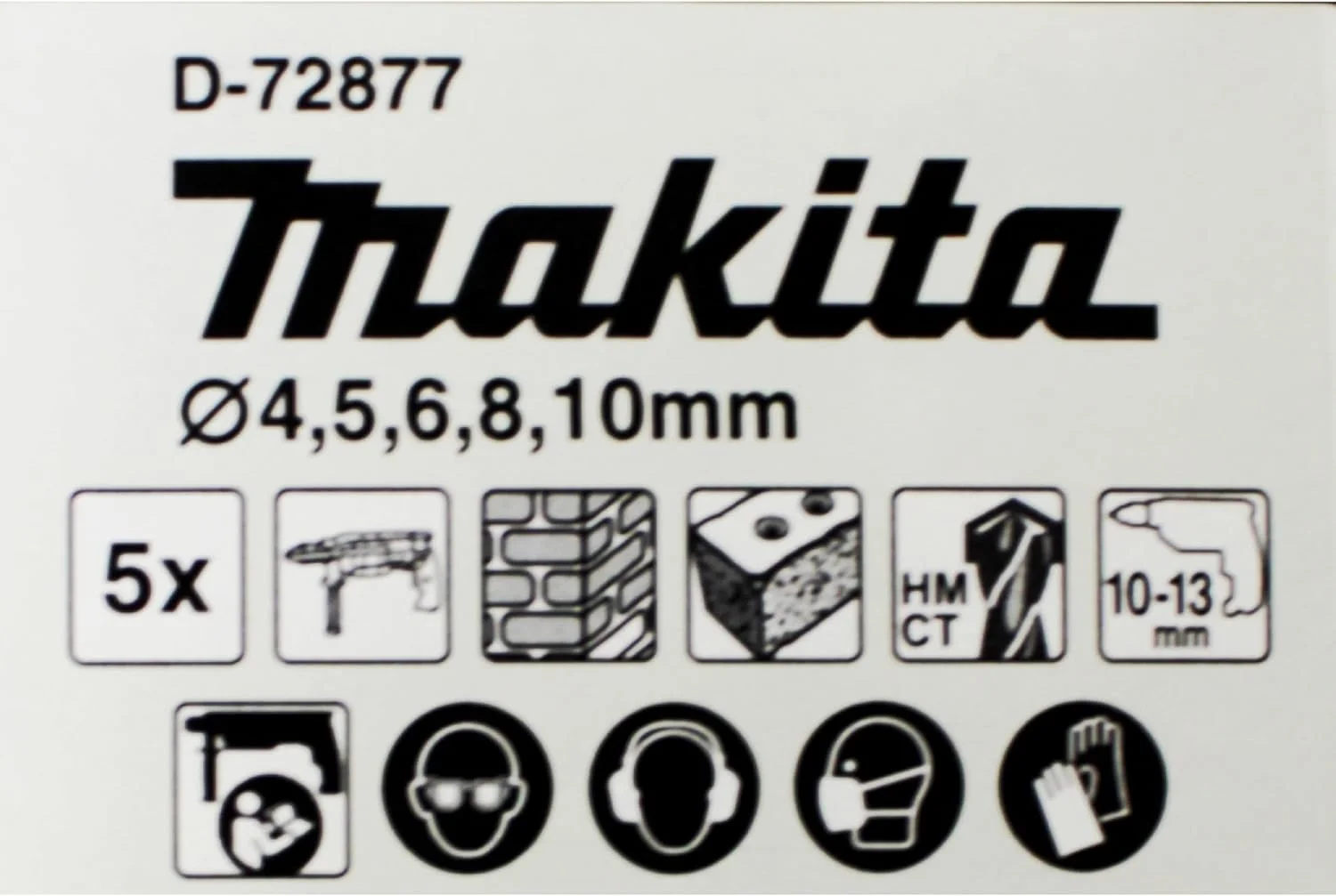مجموعه مته الماسه 5 عددی ماکیتا مدل D-72877 با ساق مستقیم
