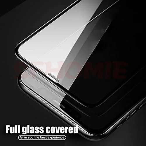 محافظ صفحه نمایش گوشی - شیشه حرارت دیده منحنی پوشش کامل برای آیفون X XS Max XR محافظ صفحه نمایش شیشه ای برای آیفون 7 8 6 6S Plus 11 Pro Film (برای آیفون Xr مشکی)