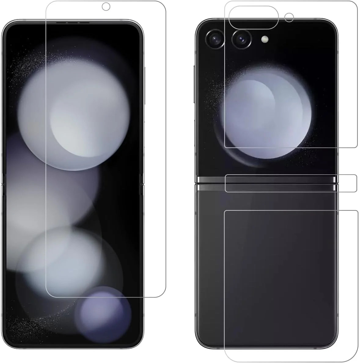 محافظ صفحه نمایش Al-HuTrusHi سازگار با محافظ صفحه نمایش Samsung Galaxy Z Flip5، فیلم محافظ صفحه نمایش نرم HD شفاف ضد خش بدون حباب با پوشش کامل برای Samsung Galaxy Z Flip 5 2023 محافظ صفحه نمایش Al-HuTrusHi سازگار با محافظ صفحه نمایش Samsung Galaxy Z Flip5، فیلم محافظ صفحه نمایش نرم HD شفاف ضد خش بدون حباب با پوشش کامل برای Samsung Galaxy Z Flip 5 2023