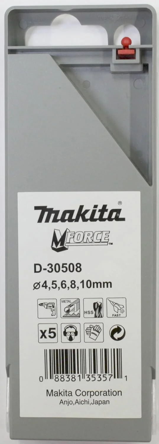 مجموعه مته های ماکیتا مدل M-FORCE D-30508 سایز 4 تا 10 میلی متر