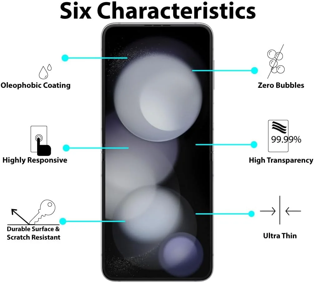 محافظ صفحه نمایش Al-HuTrusHi سازگار با محافظ صفحه نمایش Samsung Galaxy Z Flip5، فیلم محافظ صفحه نمایش نرم HD شفاف ضد خش بدون حباب با پوشش کامل برای Samsung Galaxy Z Flip 5 2023 محافظ صفحه نمایش Al-HuTrusHi سازگار با محافظ صفحه نمایش Samsung Galaxy Z Flip5، فیلم محافظ صفحه نمایش نرم HD شفاف ضد خش بدون حباب با پوشش کامل برای Samsung Galaxy Z Flip 5 2023
