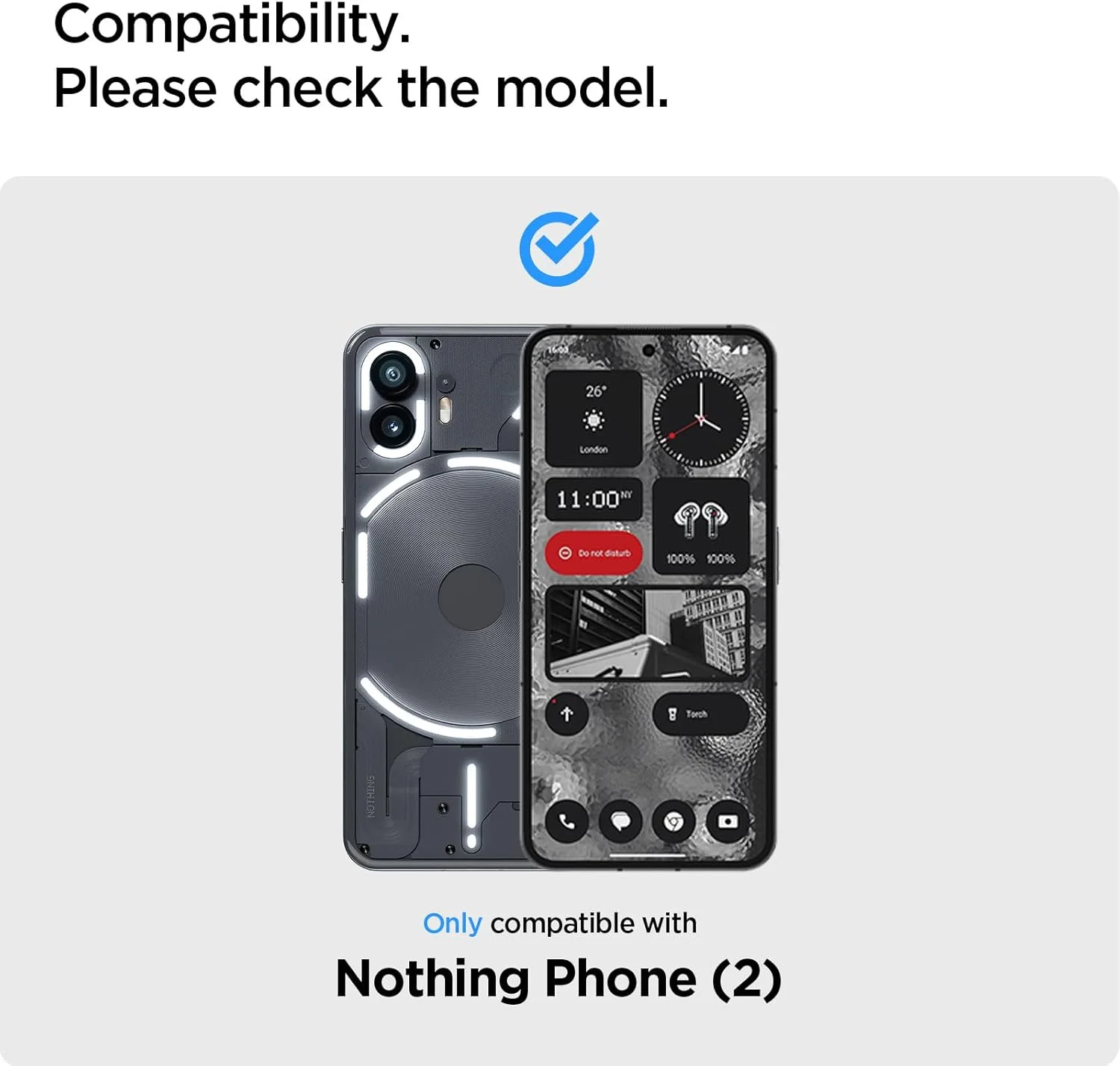 محافظ صفحه نمایش شیشه ای پریمیوم Spigen GLAStR Align Master سازگار با قاب برای Nothing Phone (2) - [2 عدد]