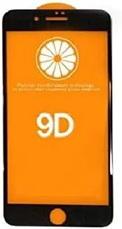 محافظ صفحه نمایش شیشه ای حرارت دیده 9D برای اپل آیفون 8 پلاس - مشکی