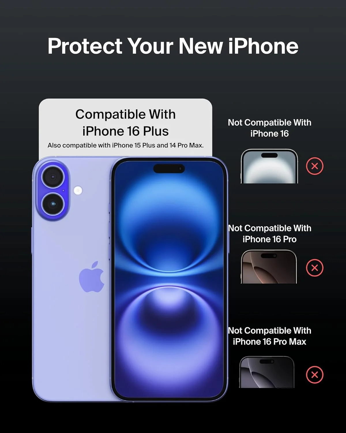 محافظ صفحه نمایش شیشه ای تقویت شده Belkin ScreenForce InvisiGlass برای آیفون 16 پلاس، آیفون 15 پلاس و 14 پرو مکس - محافظت در برابر ضربه و مقاوم در برابر خراش به همراه سینی تراز آسان برای نصب بدون حباب محافظ صفحه نمایش شیشه ای تقویت شده Belkin ScreenForce InvisiGlass برای آیفون 16 پلاس، آیفون 15 پلاس و 14 پرو مکس - محافظت در برابر ضربه و مقاوم در برابر خراش به همراه سینی تراز آسان برای نصب بدون حباب