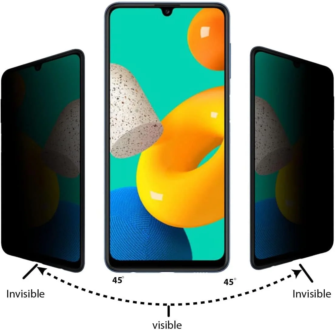 محافظ صفحه نمایش حریم خصوصی الحتروشی سازگار با گوشی های سامسونگ گلکسی A33 5G / M32 / M22 / A22 / F22 / A32 / A31، شیشه حرارت دیده مات ضد تابش [لمس سه بعدی] [سازگار با قاب] بدون حباب