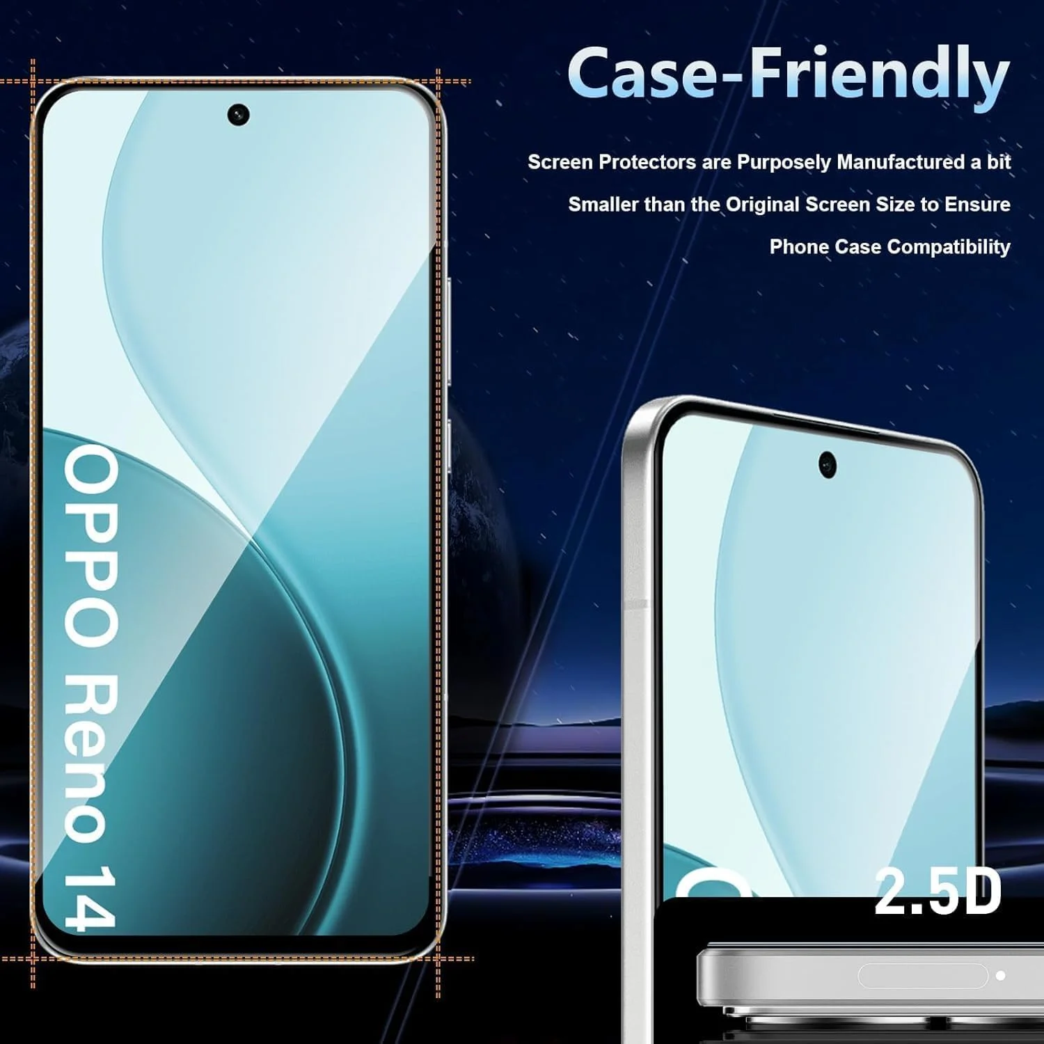 محافظ صفحه نمایش شیشه ای گوشی موبایل اوپو رنو 14 محافظ صفحه نمایش شیشه ای گوشی موبایل اوپو رنو 14