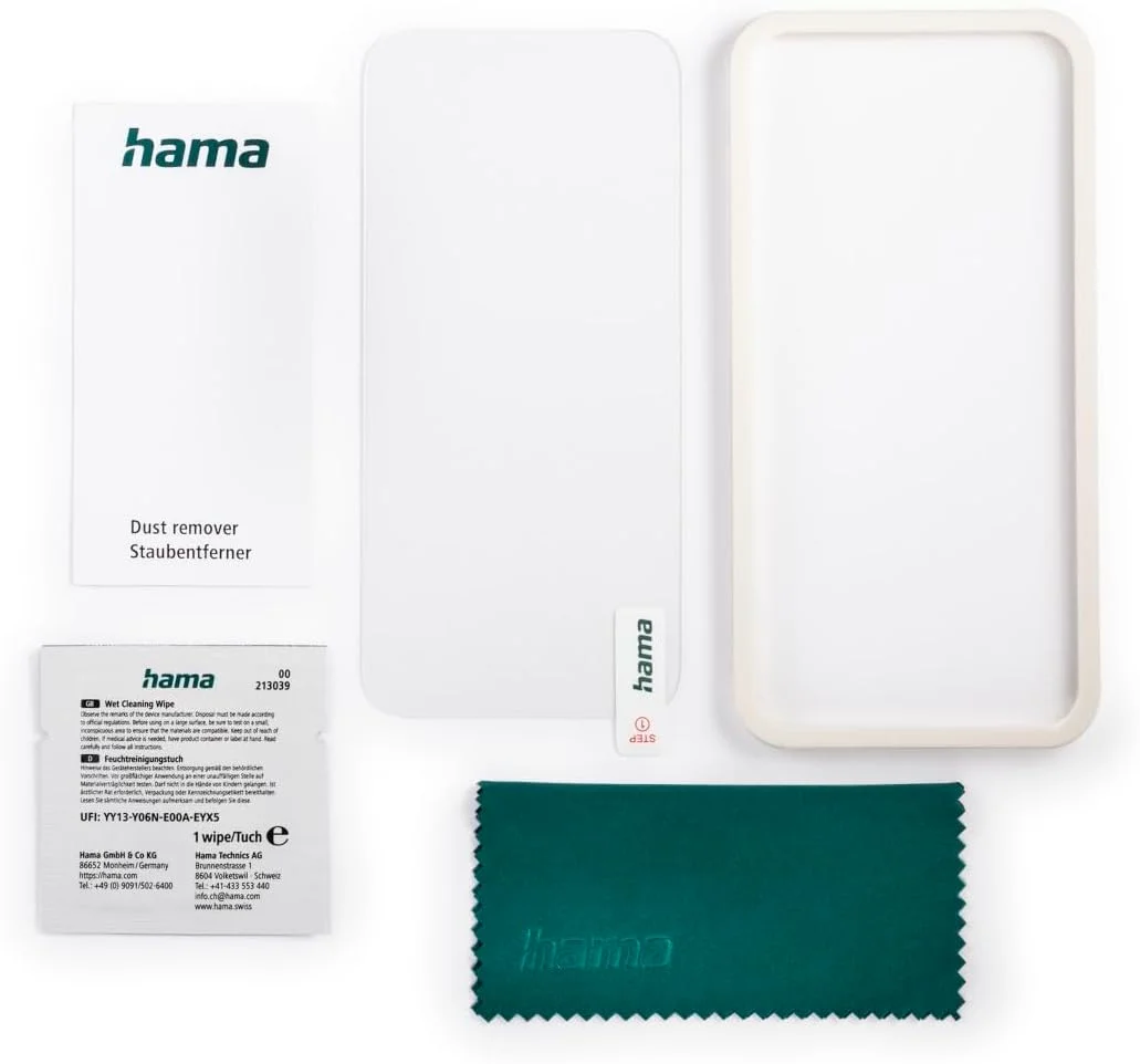 محافظ صفحه نمایش شیشه ای حرارت دیده سوپر هیبریدی برای اپل آیفون 15، به همراه ابزار نصب محافظ صفحه نمایش شیشه ای حرارت دیده سوپر هیبریدی برای اپل آیفون 15، به همراه ابزار نصب