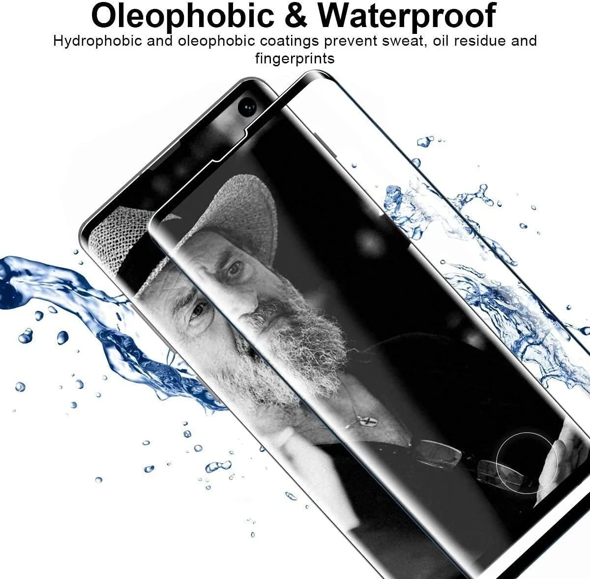 محافظ صفحه نمایش شیشه ای حرارت دیده برای گوشی سامسونگ گلکسی S10 با فناوری DoubleDefence، [بسته 2 عددی] به همراه قاب تراز کننده مخصوص S10