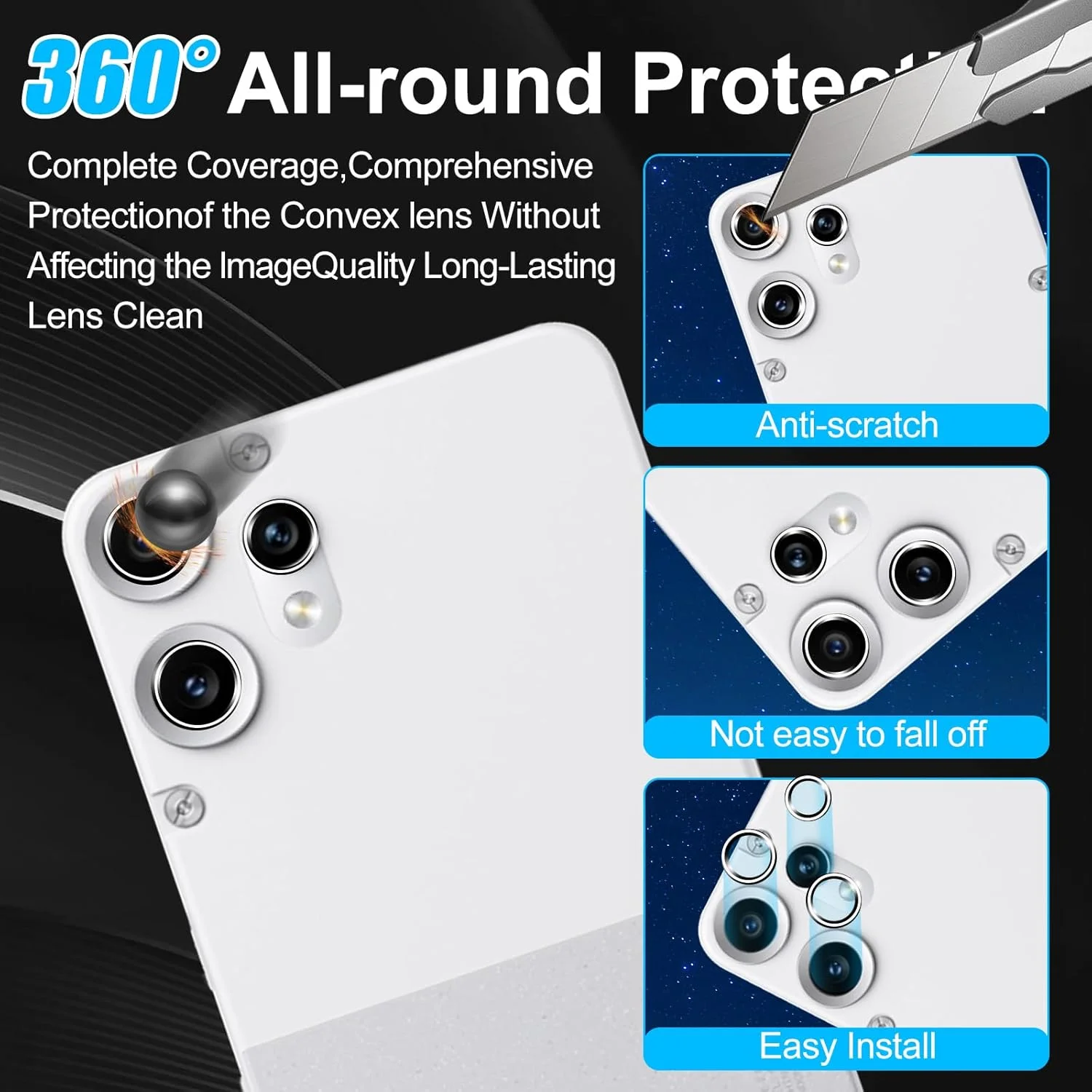 محافظ صفحه نمایش شیشه ای حرارت دیده Bihizei برای گوشی ناتینگ CMF Phone 2 Pro، شامل 2 عدد محافظ صفحه و 2 عدد محافظ لنز دوربین پشتی، سختی 9H، ضد خش، HD محافظ صفحه نمایش شیشه ای حرارت دیده Bihizei برای گوشی ناتینگ CMF Phone 2 Pro، شامل 2 عدد محافظ صفحه و 2 عدد محافظ لنز دوربین پشتی، سختی 9H، ضد خش، HD