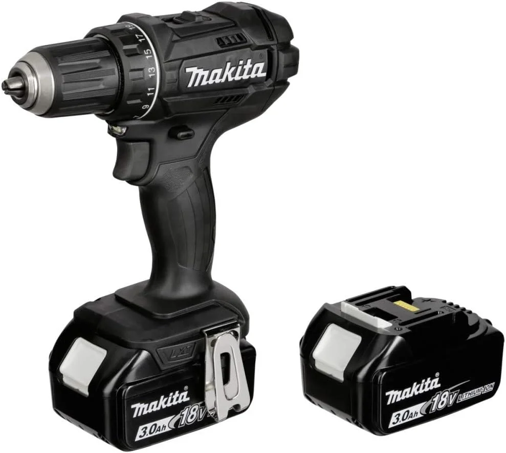 دریل شارژی ماکیتا مدل DDF482RFEB به همراه کیف حمل DDF 482 RFEB 2x18.0V-LI 3.0Ah, 1 W, 18 V, مشکی