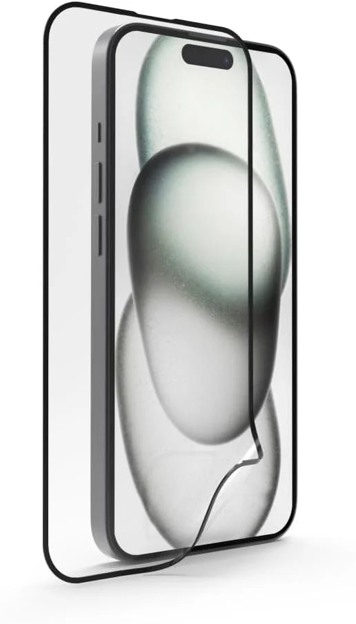 محافظ صفحه نمایش شیشه ای حرارت دیده سوپر هیبریدی برای اپل آیفون 15، به همراه ابزار نصب محافظ صفحه نمایش شیشه ای حرارت دیده سوپر هیبریدی برای اپل آیفون 15، به همراه ابزار نصب