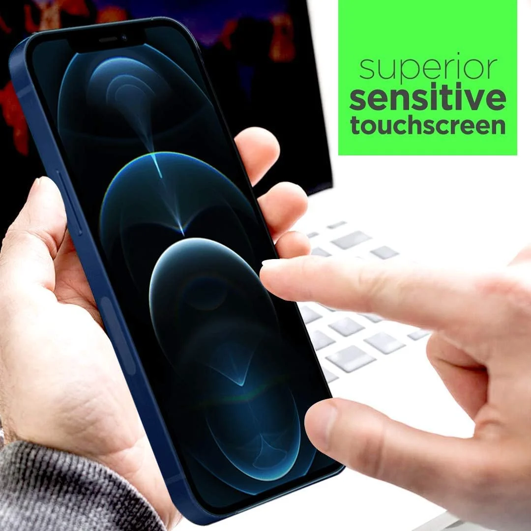 محافظ صفحه نمایش [3 عددی] - آیفون 12 پرو مکس - فیلم شیشه ای حرارت دیده سازگار با اپل آیفون 12 پرو مکس 2020 6.7 اینچی [سازگار با قاب] [مقاوم در برابر خراش] [بدون حباب] [پوشش کامل] - توسط Masehome