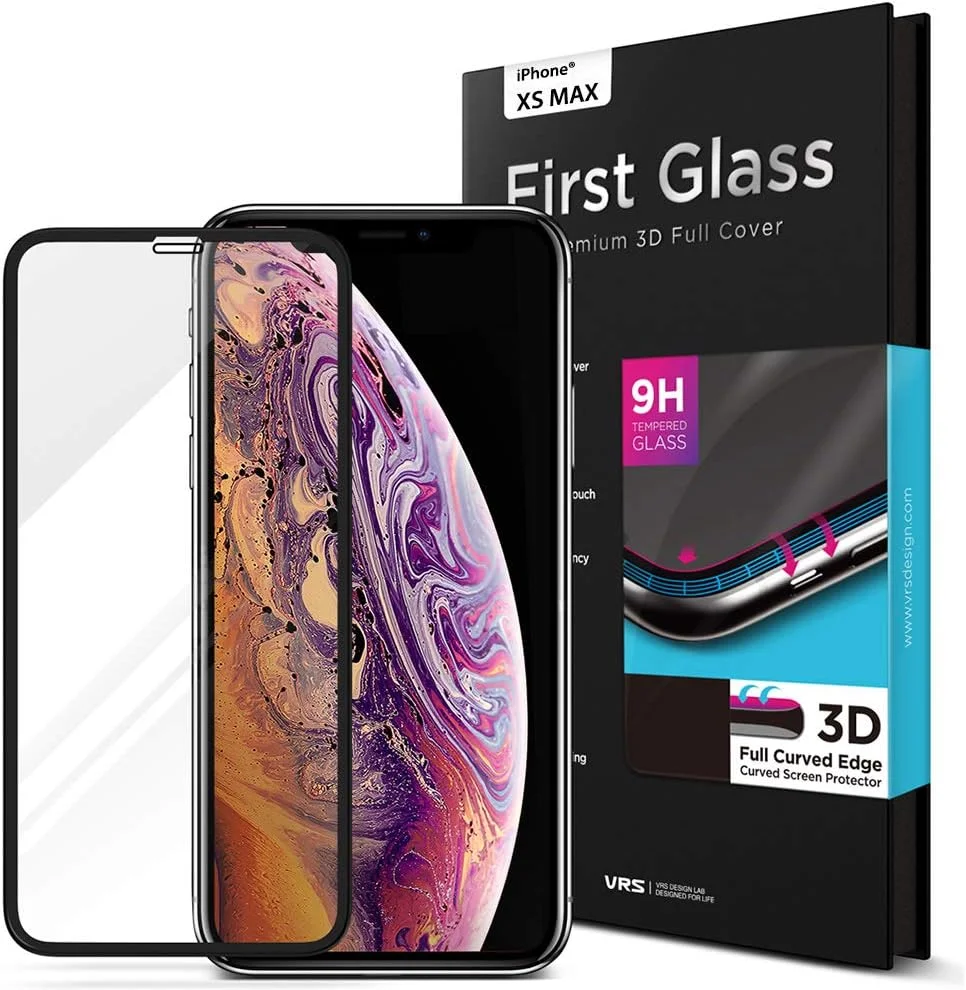 محافظ صفحه نمایش شیشه ای خمیده VRS Design First Glass Premium 3D مناسب برای گوشی اپل آیفون XS MAX