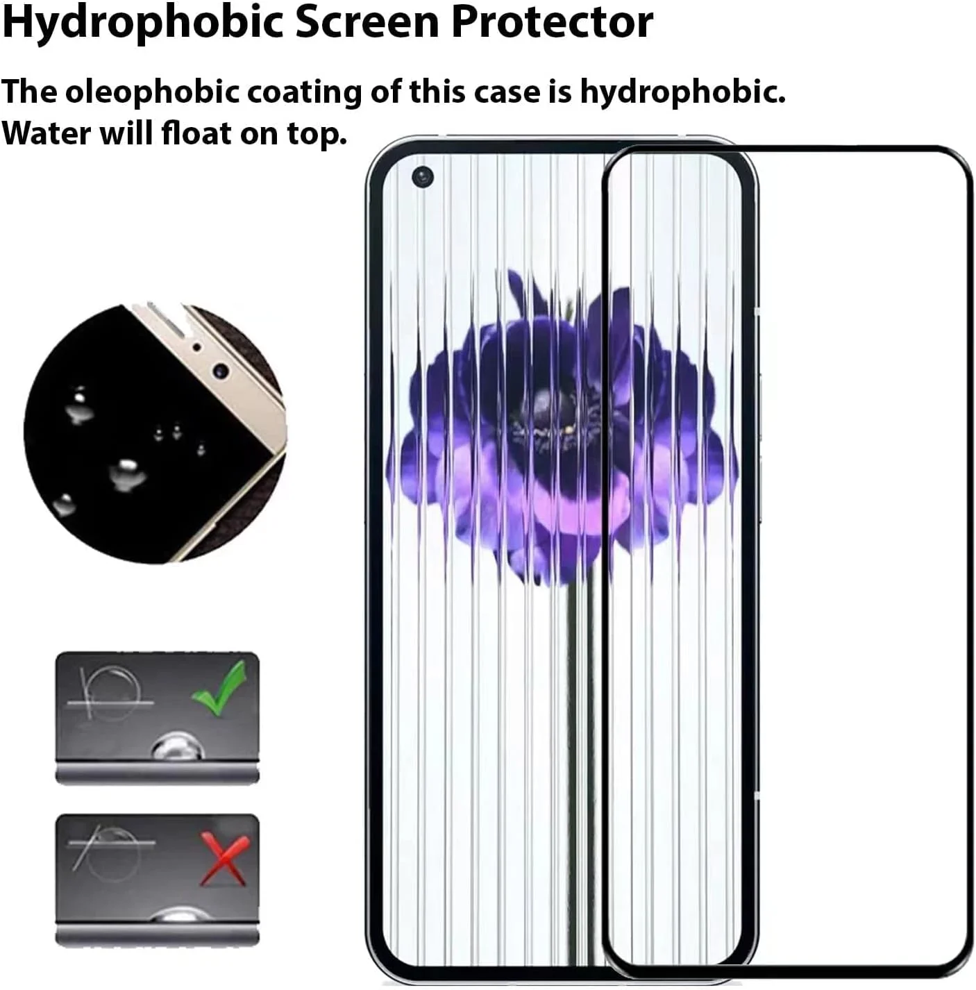 محافظ صفحه نمایش شیشه ای حرارت دیده خمیده سه بعدی با پوشش کامل و مقاومت بالا در برابر خراش 5D تاچ پریمیوم EXELLE برای ناتینگ فون 1 محافظ صفحه نمایش شیشه ای حرارت دیده خمیده سه بعدی با پوشش کامل و مقاومت بالا در برابر خراش 5D تاچ پریمیوم EXELLE برای ناتینگ فون 1