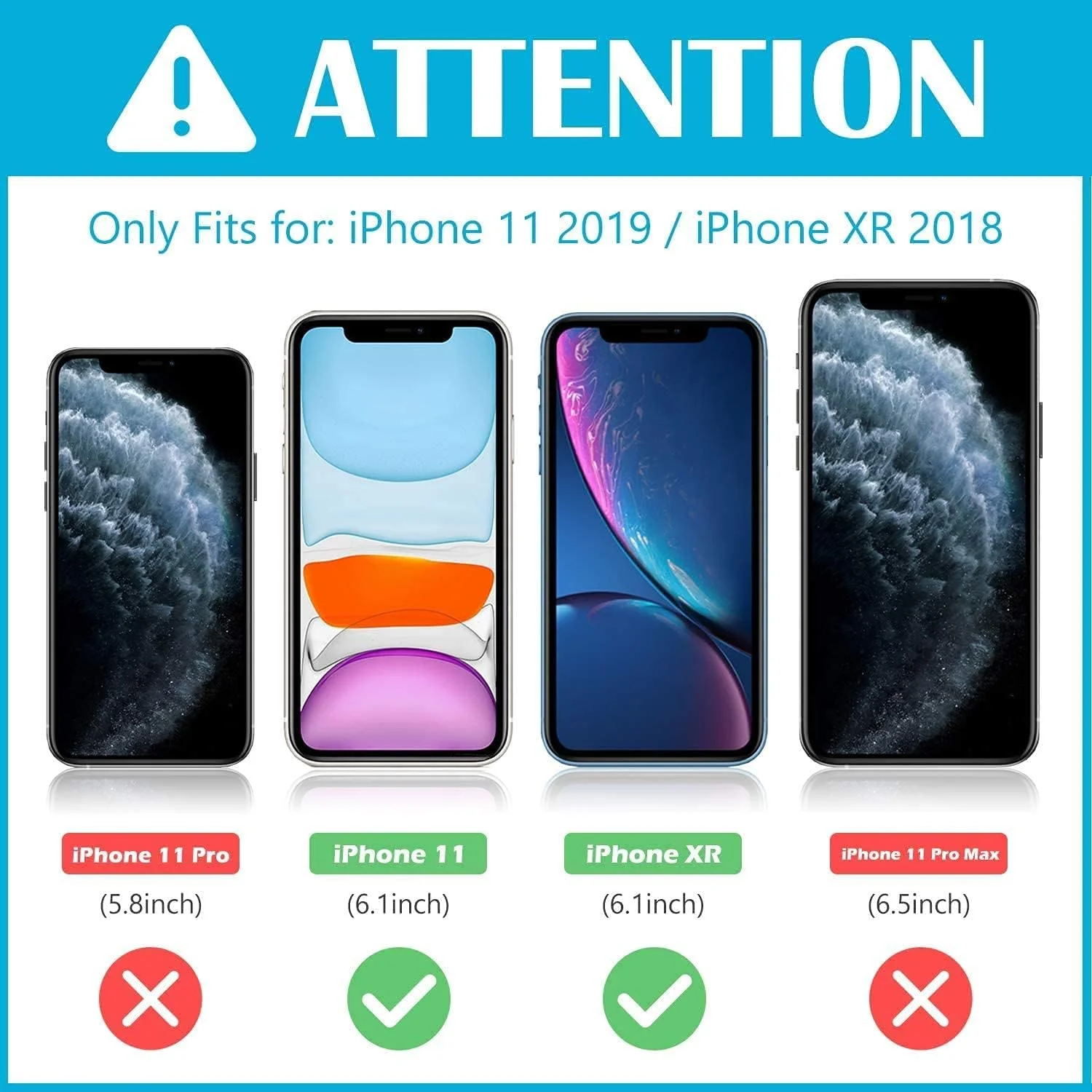 محافظ صفحه نمایش حریم خصوصی MOBISTAR® برای آیفون 11 / آیفون XR (6.1 اینچ)، فیلم شیشه ای حرارت دیده ضد جاسوسی، مقاوم در برابر ضربه، ضد خش، پوشش کامل، سازگار با قاب، 2 عدد