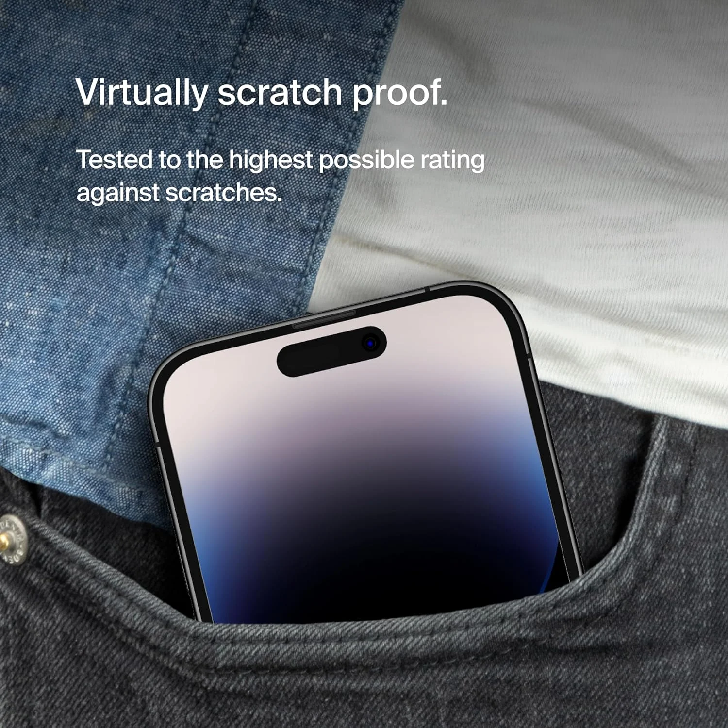 محافظ صفحه نمایش شیشه ای حریم خصوصی بلکین آیفون 14 پرو، سطح پردازش شده با پوشش ضد اثر انگشت، ضد جاسوسی و نصب بدون حباب با سینی تراز آسان، سازگار با قاب آیفون محافظ صفحه نمایش شیشه ای حریم خصوصی بلکین آیفون 14 پرو، سطح پردازش شده با پوشش ضد اثر انگشت، ضد جاسوسی و نصب بدون حباب با سینی تراز آسان، سازگار با قاب آیفون