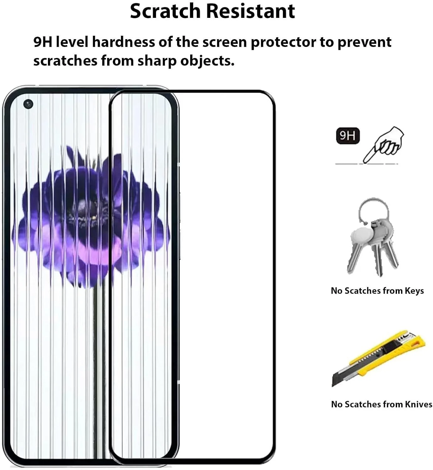 محافظ صفحه نمایش شیشه ای حرارت دیده خمیده سه بعدی با پوشش کامل و مقاومت بالا در برابر خراش 5D تاچ پریمیوم EXELLE برای ناتینگ فون 1 محافظ صفحه نمایش شیشه ای حرارت دیده خمیده سه بعدی با پوشش کامل و مقاومت بالا در برابر خراش 5D تاچ پریمیوم EXELLE برای ناتینگ فون 1