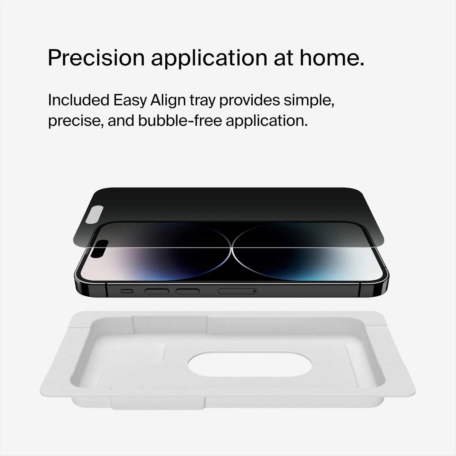 محافظ صفحه نمایش شیشه ای حریم خصوصی بلکین آیفون 14 پرو، سطح پردازش شده با پوشش ضد اثر انگشت، ضد جاسوسی و نصب بدون حباب با سینی تراز آسان، سازگار با قاب آیفون محافظ صفحه نمایش شیشه ای حریم خصوصی بلکین آیفون 14 پرو، سطح پردازش شده با پوشش ضد اثر انگشت، ضد جاسوسی و نصب بدون حباب با سینی تراز آسان، سازگار با قاب آیفون