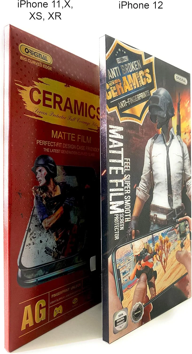 محافظ صفحه نمایش سرامیکی شیشه ای 9H اورجینال 0.42 میلی متری، پوشش کامل، بافت مات، ضد اثر انگشت، مقاوم در برابر خراش، شفافیت بالا (6.1 اینچ، آیفون 11 - آیفون Xr)