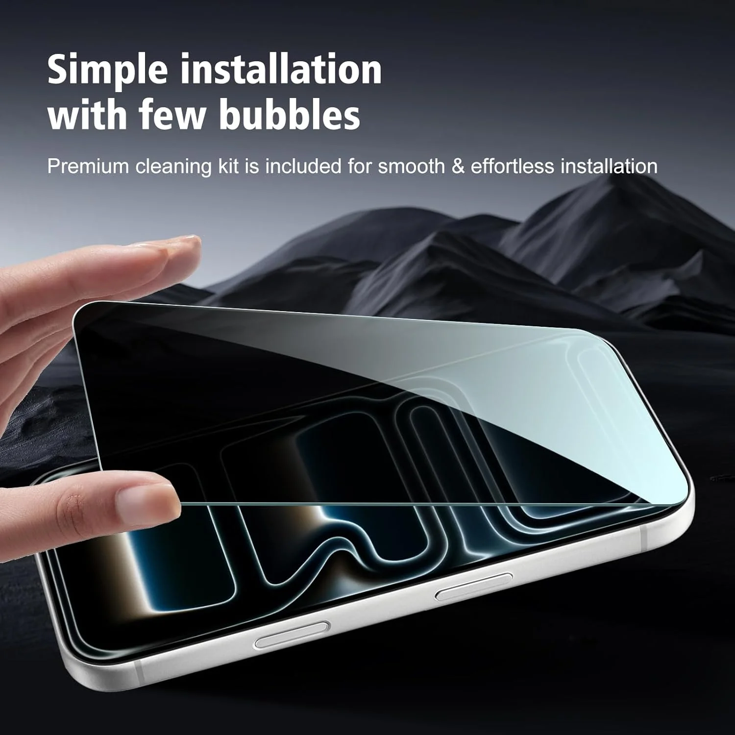 محافظ صفحه نمایش حریم خصوصی CYYAGE دو عددی برای آیفون 17 پرو مکس به همراه محافظ لنز دوربین دو عددی، شیشه حرارت دیده ضد جاسوسی با سختی 9H، ضد خش