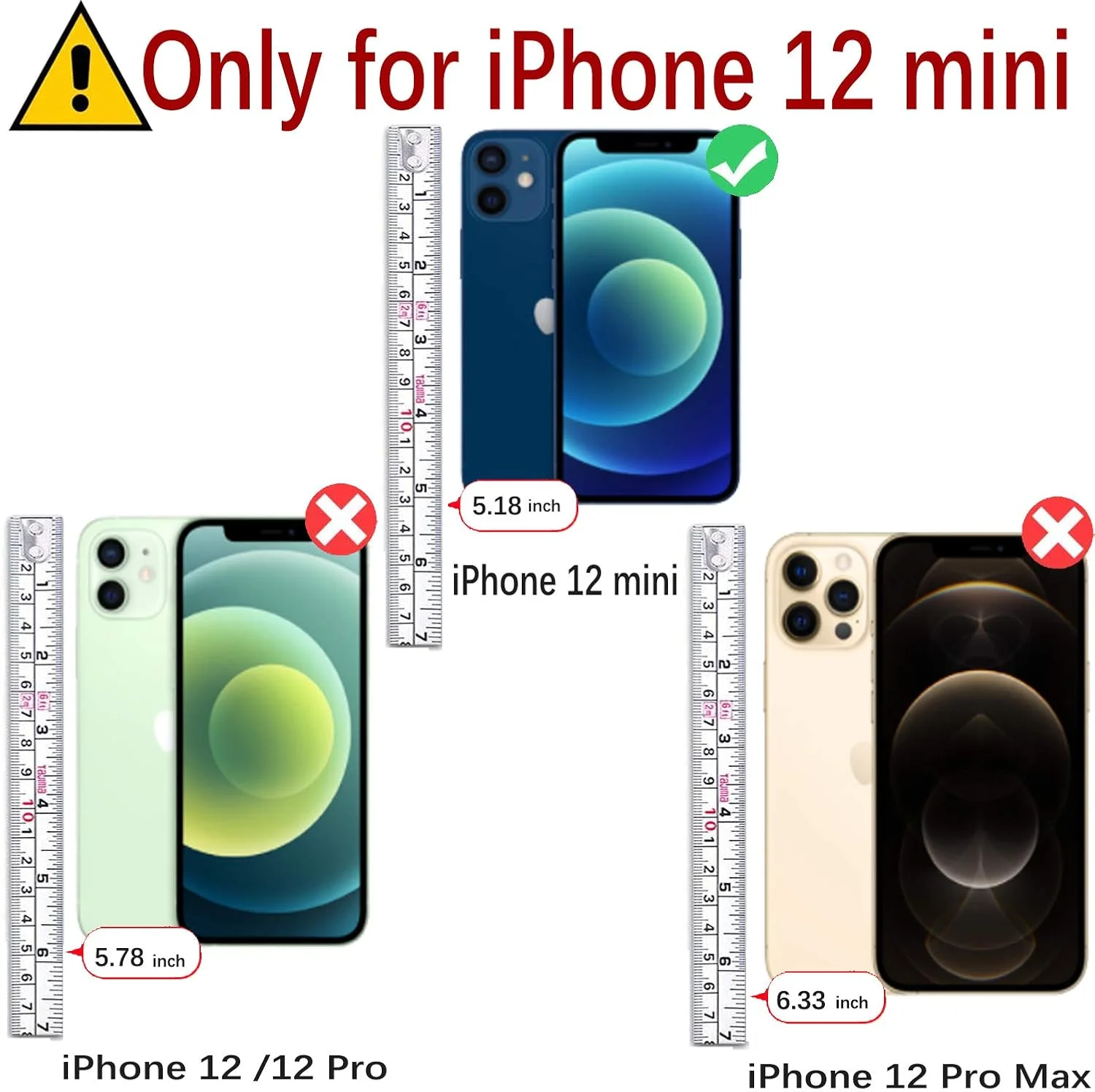 کیف پول چرمی گوشی آیفون 12 مینی موناسای، 5.4 اینچ، [شامل محافظ صفحه نمایش شیشه ای] [مسدود کننده RFID] کاور چرمی تاشو با جای کارت اعتباری برای آیفون 12 مینی، مشکی