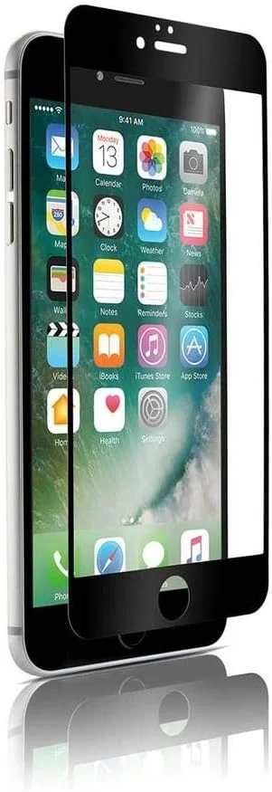 محافظ صفحه نمایش شیشه ای حرارت دیده 9D برای آیفون 6 پلاس اپل - مشکی