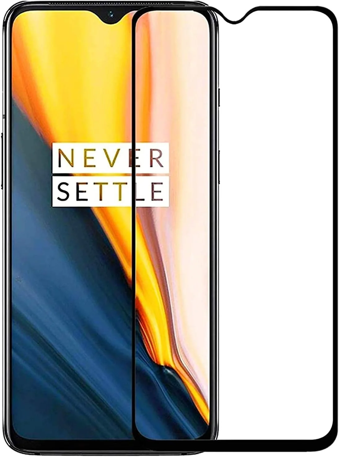 محافظ صفحه نمایش شیشه ای حرارت دیده لبه به لبه با پوشش کامل شفاف برای OnePlus 7T توسط Nice.Store.UAE