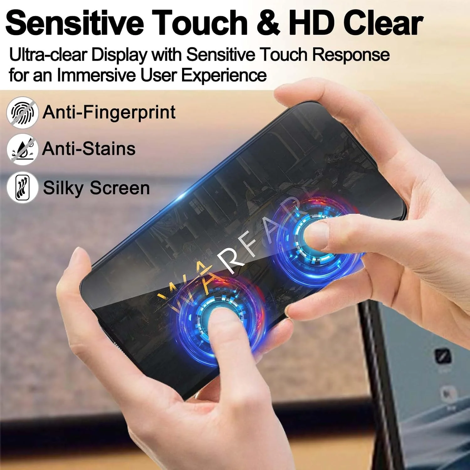 محافظ صفحه نمایش شیشه ای VANAVAGY سازگار با آیفون 14 پرو مکس 6.7 اینچ [1 عدد] [مقاوم در برابر خراش]، محافظ لنز دوربین گنجانده شده است، فیلم با قاب پوشش کامل برای نصب آسان