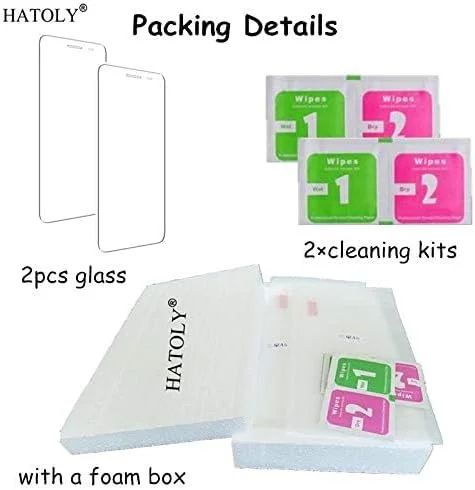 محافظ صفحه نمایش گوشی - 2 عدد شیشه حرارت دیده برای گوشی سامسونگ گلکسی A51، محافظ صفحه نمایش سخت 9H برای سامسونگ A51 (شیشه حرارت دیده مشکی)