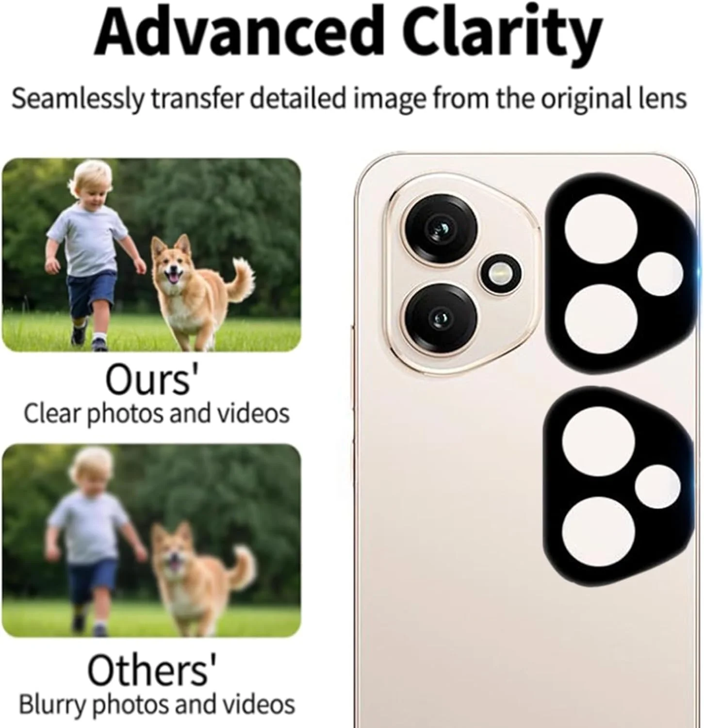 محافظ صفحه نمایش حریم خصوصی هیدروژل Moninsta [بسته 2+2] سازگار با گوشی Honor 400 و محافظ لنز دوربین شیشه ای حرارت دیده، ضد خش، ضد جاسوسی، شفافیت HD