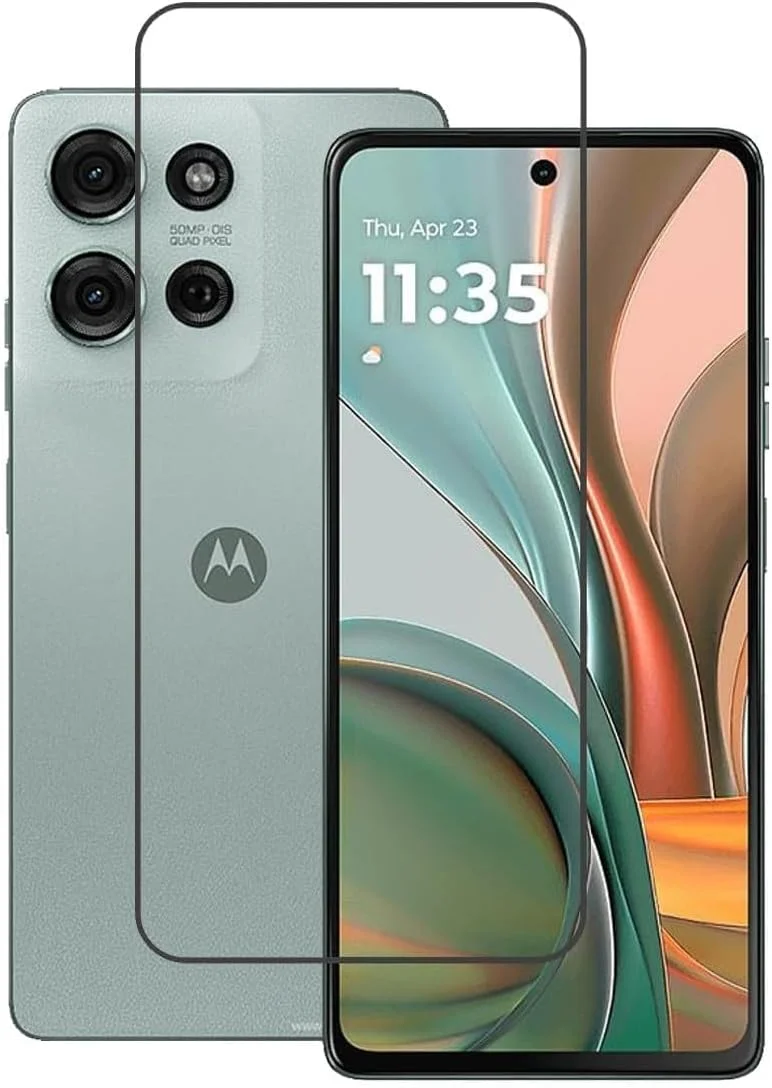 محافظ صفحه نمایش شیشه ای حرارت دیده با چسب کامل، ضد خش و بدون حباب برای Motorola Moto G75 5G