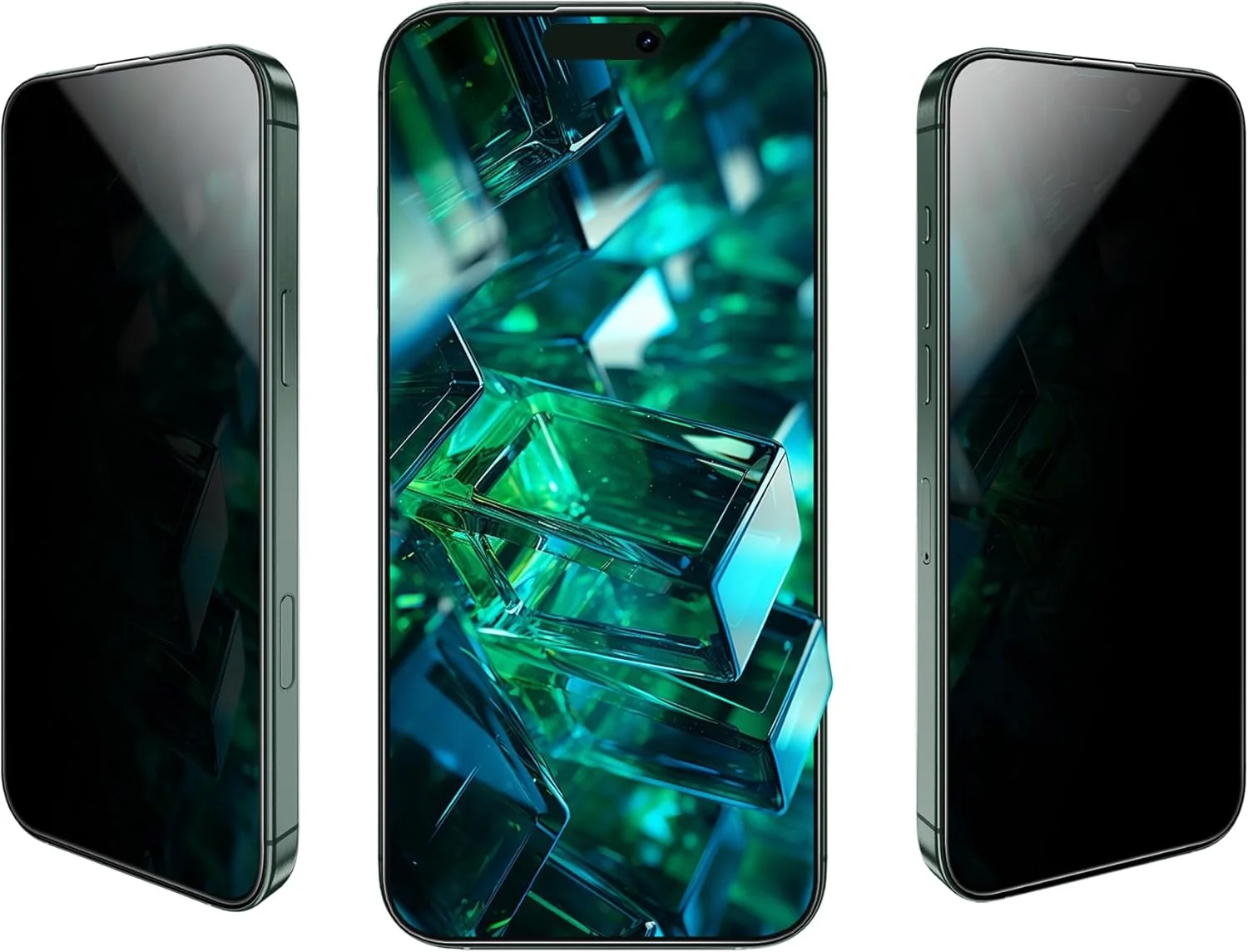 محافظ صفحه نمایش گرین لاین برای آیفون 16 پرو 6.3 اینچی 9H Steve Privacy Anti-Peeping Glass، محافظت از حریم خصوصی ضد جاسوسی، نمایشگر شفاف، نصب بدون حباب، ضد اثر انگشت و چربی