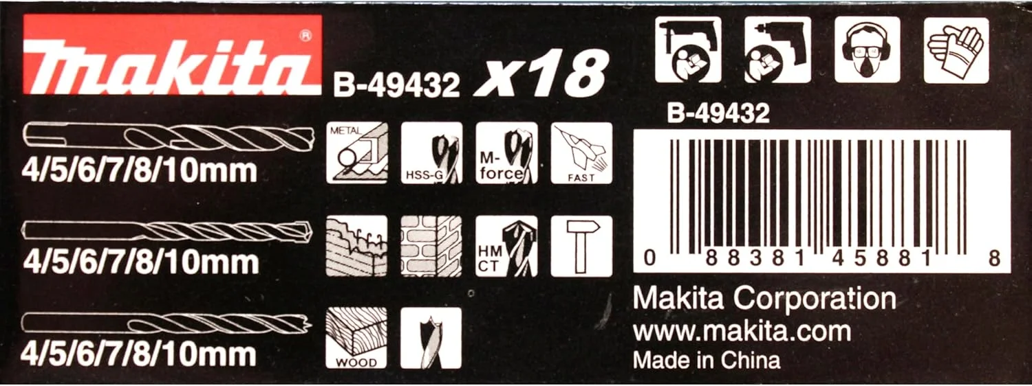 مجموعه ترکیبی 18 عددی ماکیتا مدل B-49432 - چند رنگ