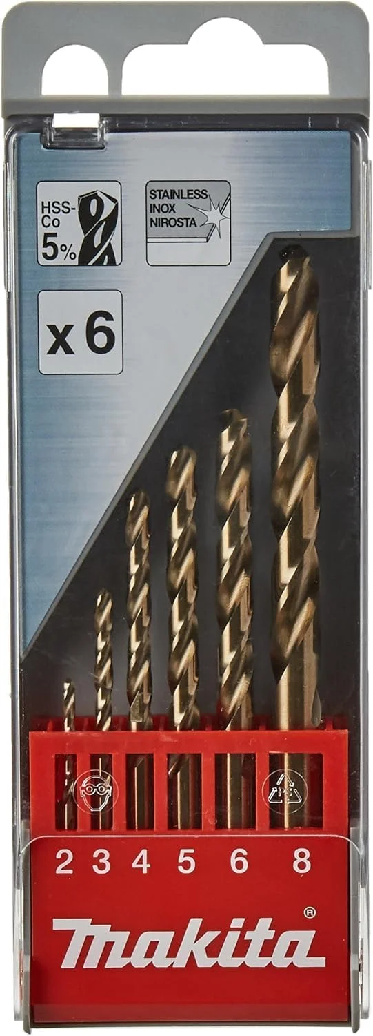 مجموعه مته های فلز HSS-CO ماکیتا مدل D-57168 | 6 عددی