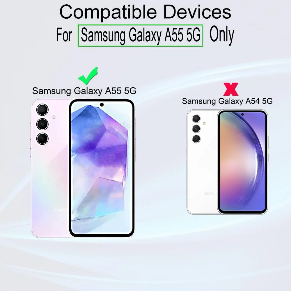 محافظ صفحه نمایش Ibywind مدل 2 عددی برای گوشی سامسونگ گلکسی A55 5G 6.6 اینچی، شیشه حرارت دیده با سختی 9H، همراه با 1 عدد محافظ لنز دوربین، 1 عدد فیلم فیبر کربن پشت، نصب آسان محافظ صفحه نمایش Ibywind مدل 2 عددی برای گوشی سامسونگ گلکسی A55 5G 6.6 اینچی، شیشه حرارت دیده با سختی 9H، همراه با 1 عدد محافظ لنز دوربین، 1 عدد فیلم فیبر کربن پشت، نصب آسان