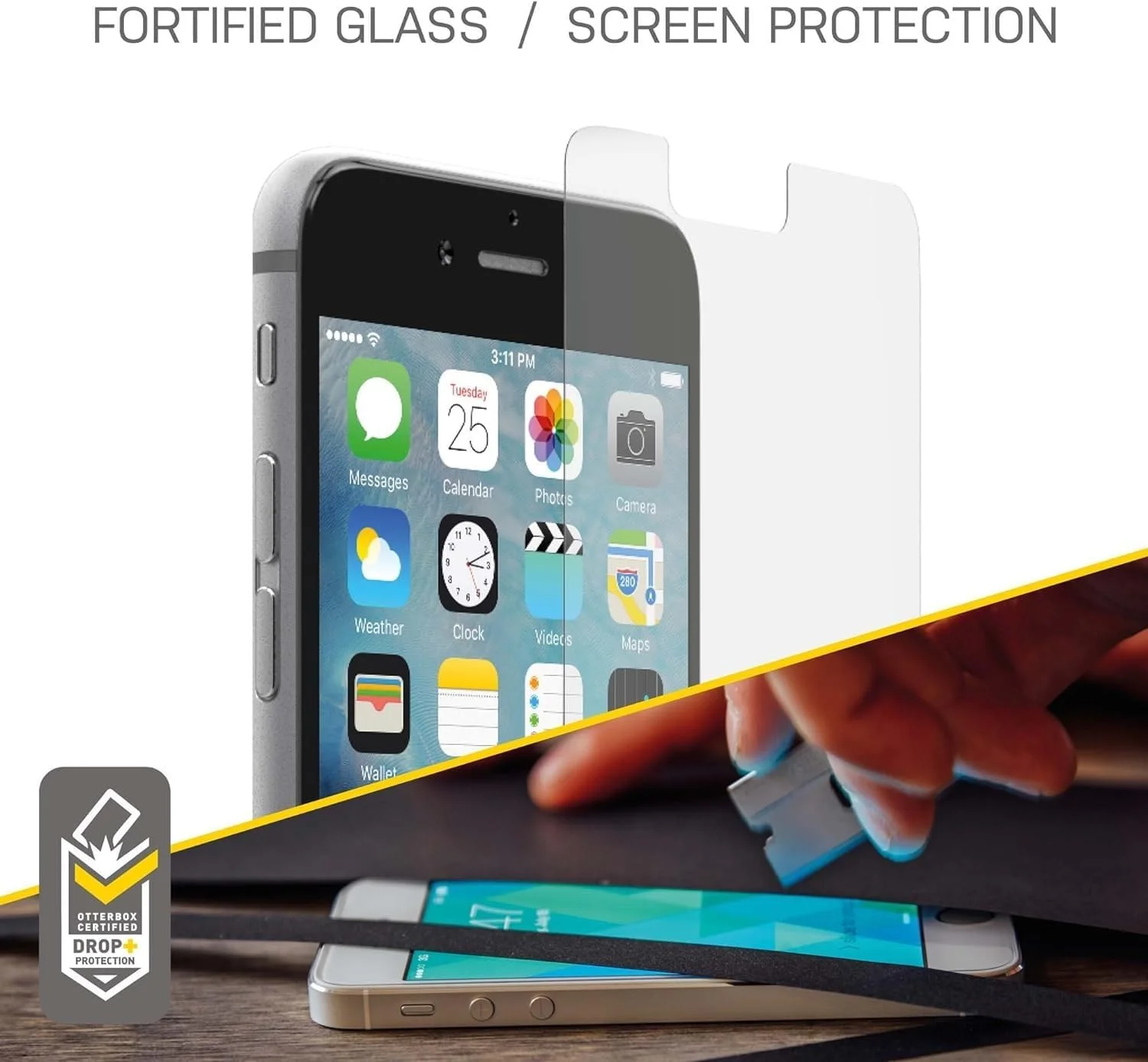 محافظ صفحه نمایش شیشه ای OtterBox Performance Glass برای Apple iPhone 6/6s/7/8، شفاف محافظ صفحه نمایش شیشه ای OtterBox Performance Glass برای Apple iPhone 6/6s/7/8، شفاف
