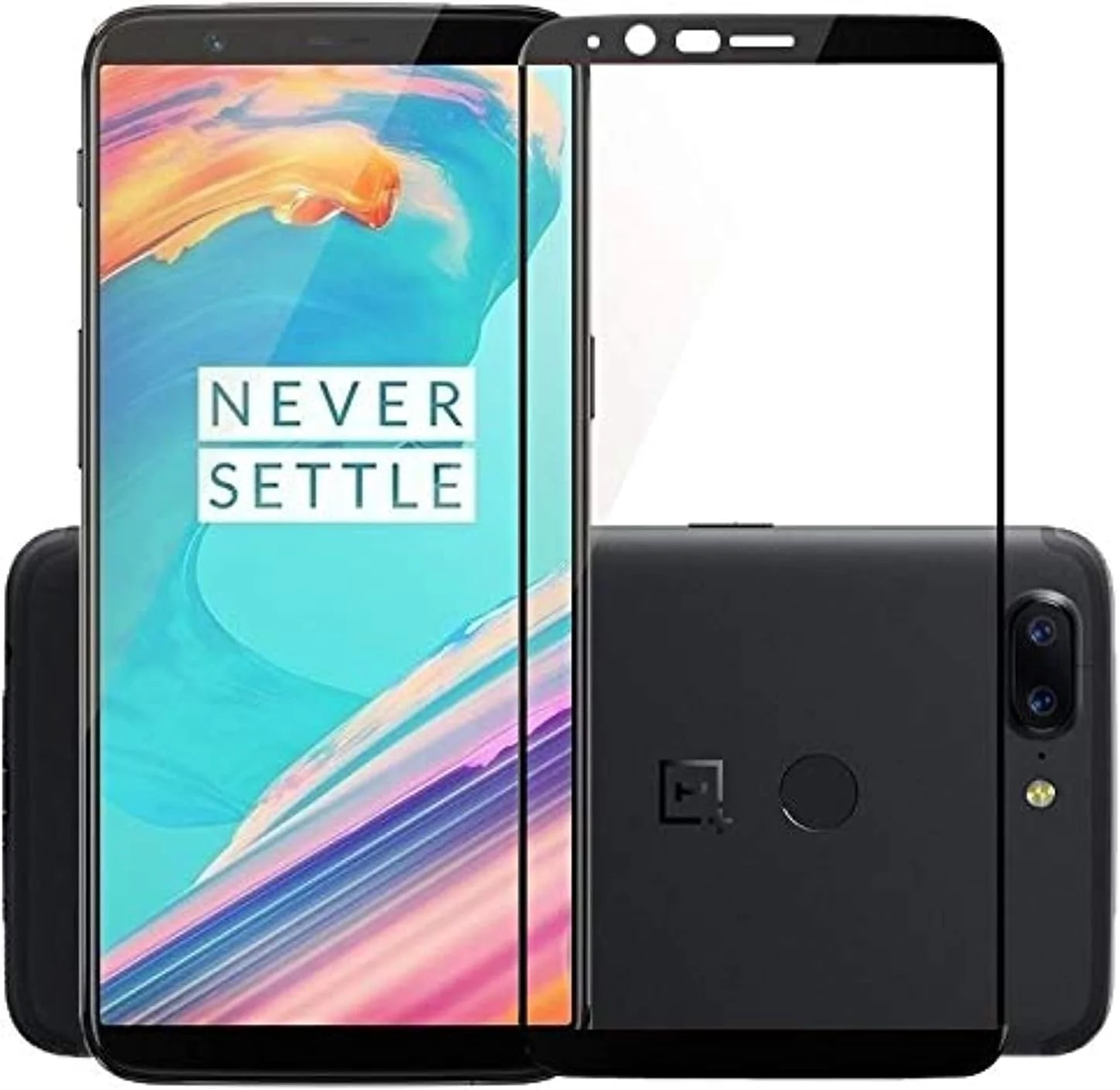 محافظ صفحه نمایش شیشه ای فول کاور OnePlus 5T - مشکی