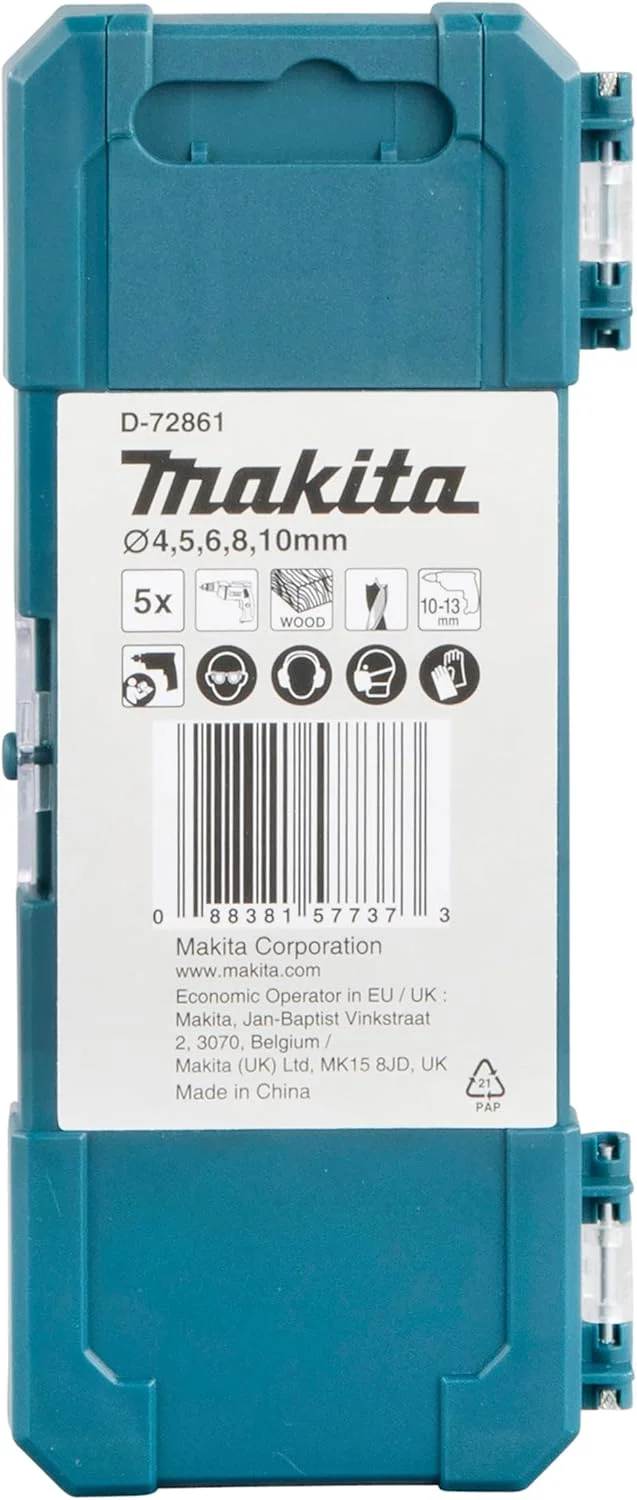 مجموعه مته چوب 5 عددی ماکیتا مدل D-72861 مجموعه مته چوب 5 عددی ماکیتا مدل D-72861