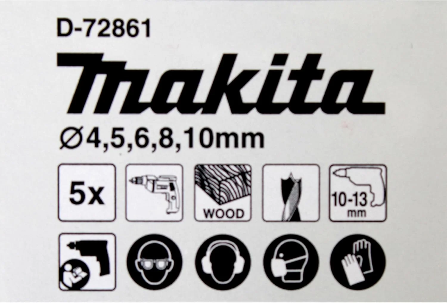 مجموعه مته چوب 5 عددی ماکیتا مدل D-72861 مجموعه مته چوب 5 عددی ماکیتا مدل D-72861