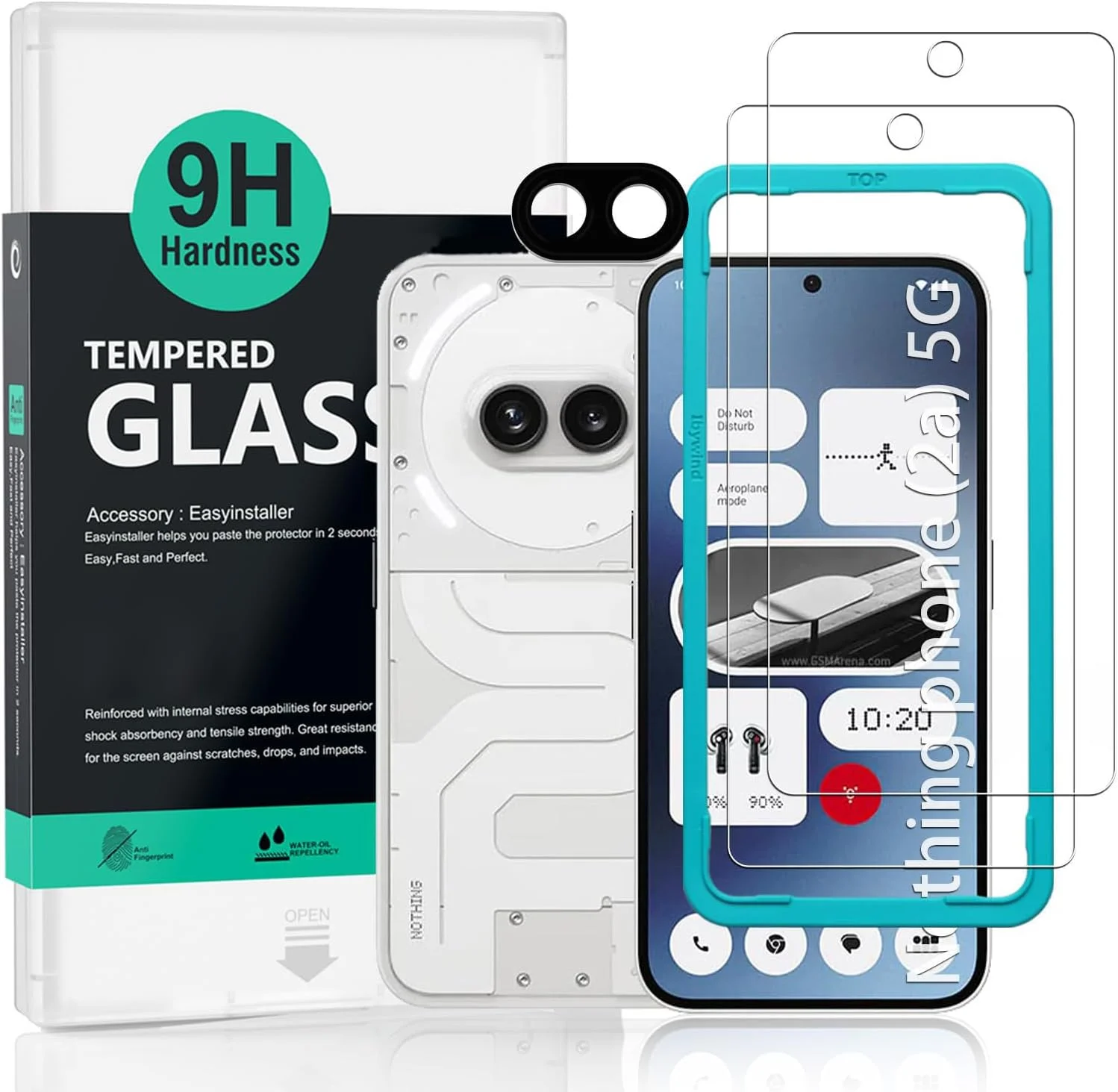 محافظ صفحه نمایش 2 عددی Ibywind برای گوشی Nothing Phone (2a) 5G/Phone (2a) Plus 5G 6.7 اینچی، شیشه حرارت دیده با سختی 9H، همراه با 1 عدد محافظ لنز دوربین، نصب آسان، ضد شکستگی، فوق العاده شفاف محافظ صفحه نمایش 2 عددی Ibywind برای گوشی Nothing Phone (2a) 5G/Phone (2a) Plus 5G 6.7 اینچی، شیشه حرارت دیده با سختی 9H، همراه با 1 عدد محافظ لنز دوربین، نصب آسان، ضد شکستگی، فوق العاده شفاف