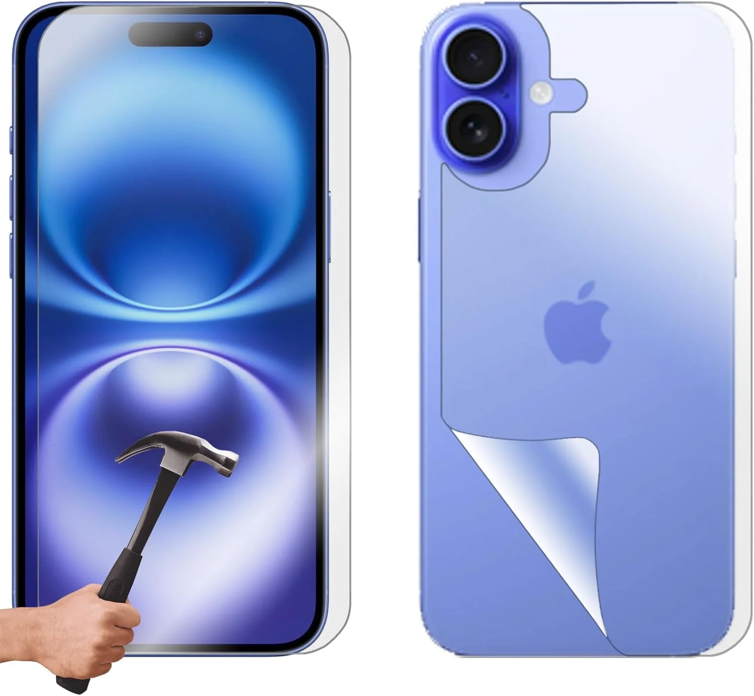 محافظ صفحه نمایش شیشه ای حرارت دیده برای قسمت جلویی و پشتی گوشی Apple iPhone 16 PLUS محافظ صفحه نمایش شیشه ای حرارت دیده برای قسمت جلویی و پشتی گوشی Apple iPhone 16 PLUS