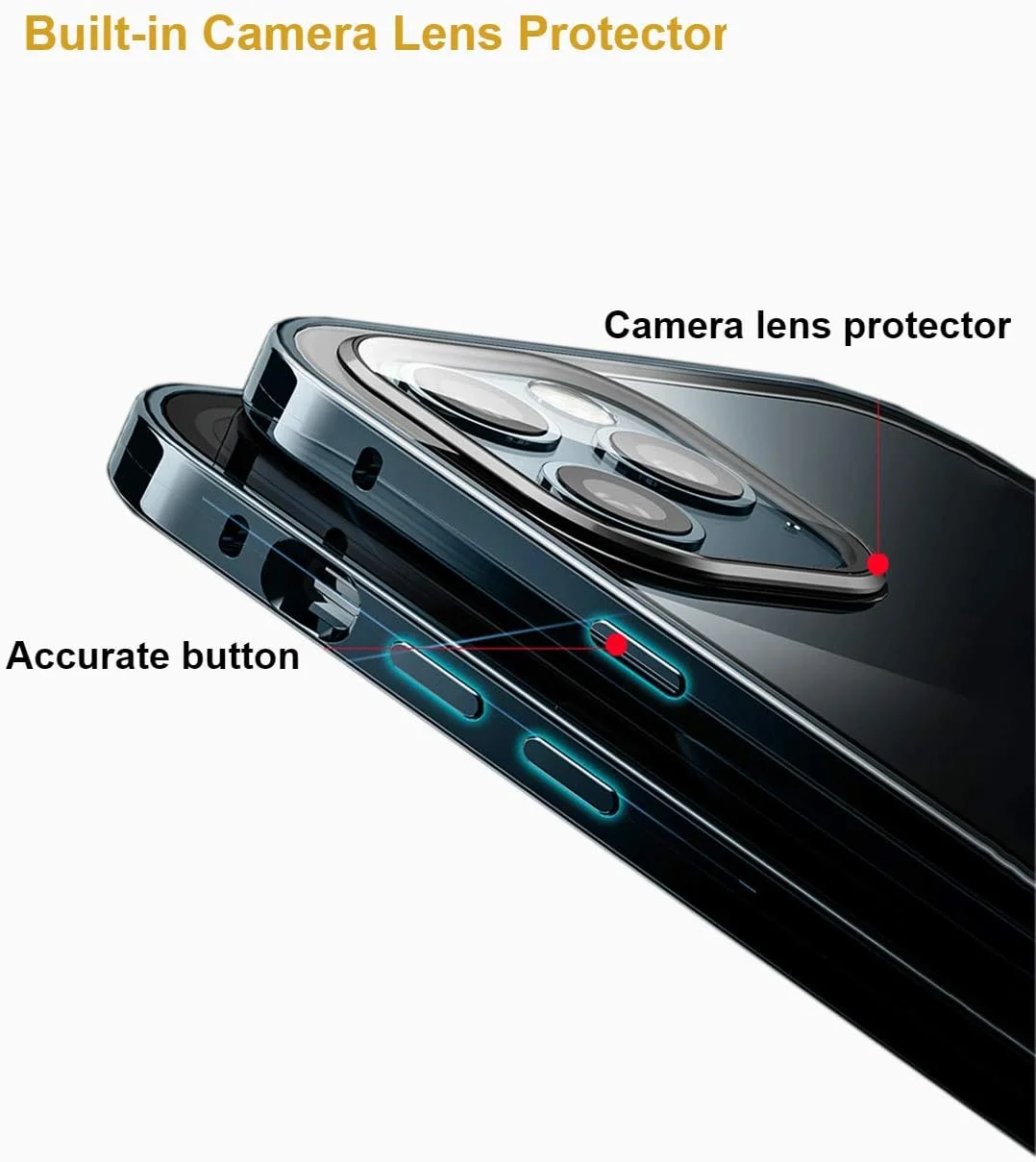 قاب محافظ گوشی MOSSTAR برای آیفون 12، بامپر فلزی با جذب مغناطیسی به همراه پوشش شیشه ای حرارت دیده شفاف در جلو و پشت، قاب محافظ 360 درجه تمام بدنه برای آیفون 12 6.1 اینچی، آبی شفاف قاب محافظ گوشی MOSSTAR برای آیفون 12، بامپر فلزی با جذب مغناطیسی به همراه پوشش شیشه ای حرارت دیده شفاف در جلو و پشت، قاب محافظ 360 درجه تمام بدنه برای آیفون 12 6.1 اینچی، آبی شفاف