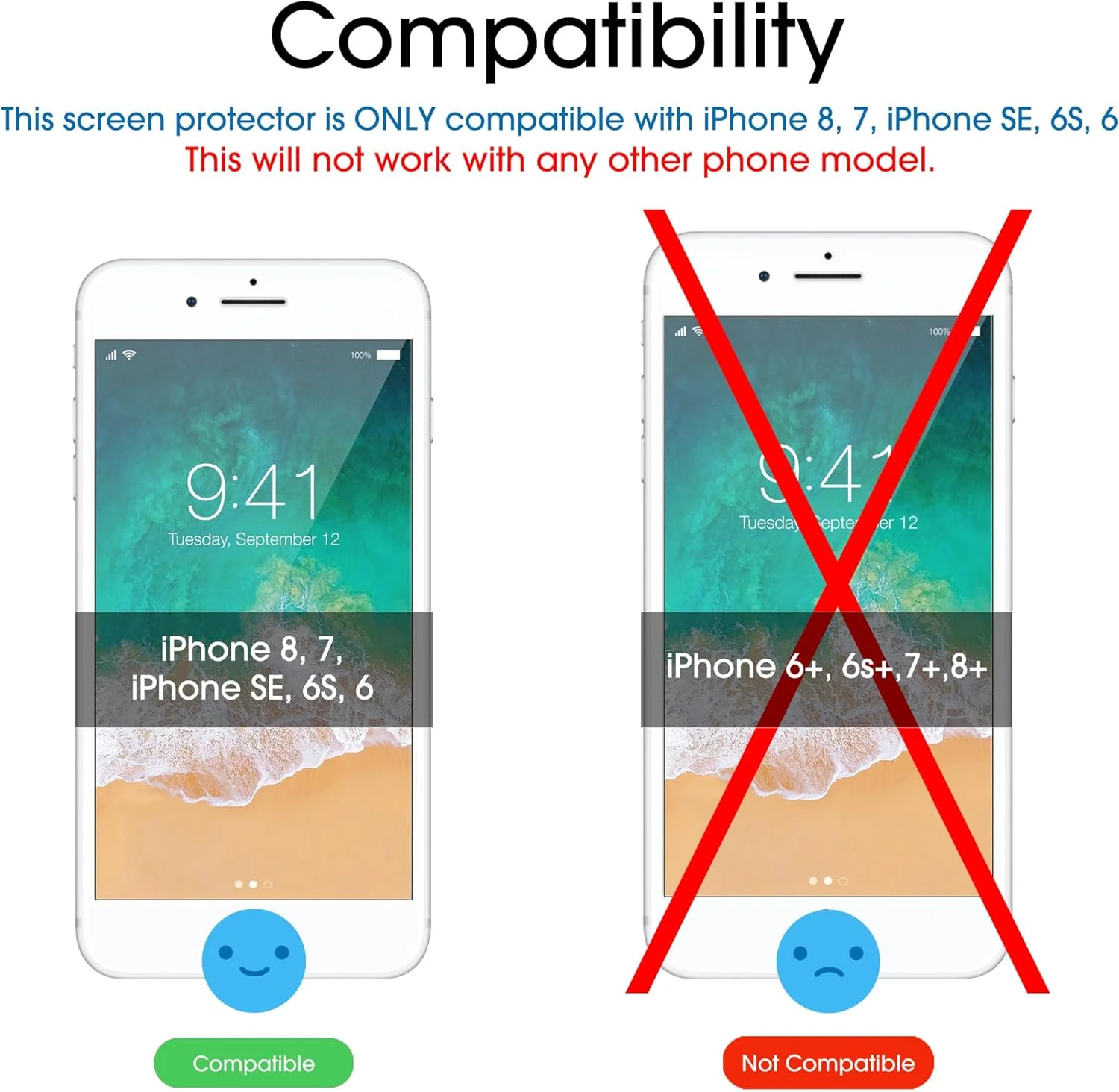 محافظ صفحه نمایش شیشه ای amFilm (2 عددی) برای آیفون 8، آیفون 7، آیفون 6S و آیفون 6 - فیلم محافظ صفحه نمایش شیشه ای حرارت دیده برای اپل آیفون 8، 7، 6S و 6 محافظ صفحه نمایش شیشه ای amFilm (2 عددی) برای آیفون 8، آیفون 7، آیفون 6S و آیفون 6 - فیلم محافظ صفحه نمایش شیشه ای حرارت دیده برای اپل آیفون 8، 7، 6S و 6