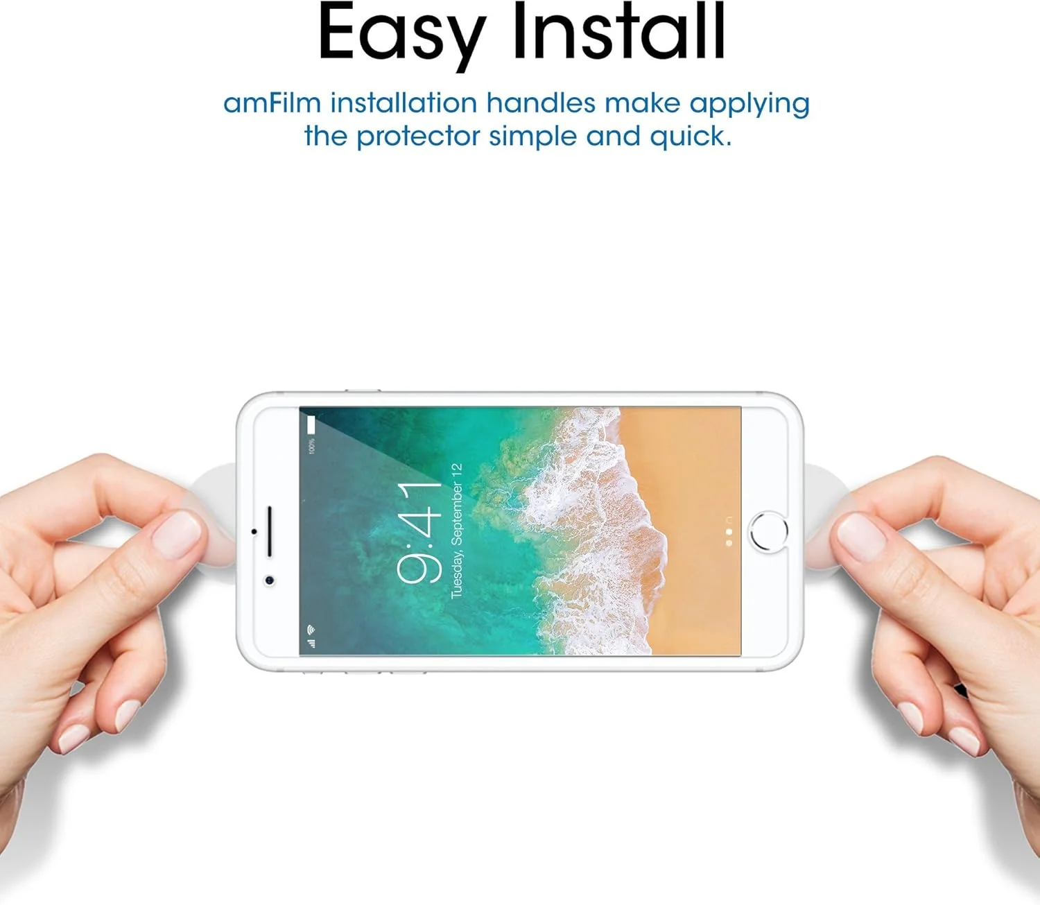 محافظ صفحه نمایش شیشه ای amFilm (2 عددی) برای آیفون 8، آیفون 7، آیفون 6S و آیفون 6 - فیلم محافظ صفحه نمایش شیشه ای حرارت دیده برای اپل آیفون 8، 7، 6S و 6 محافظ صفحه نمایش شیشه ای amFilm (2 عددی) برای آیفون 8، آیفون 7، آیفون 6S و آیفون 6 - فیلم محافظ صفحه نمایش شیشه ای حرارت دیده برای اپل آیفون 8، 7، 6S و 6