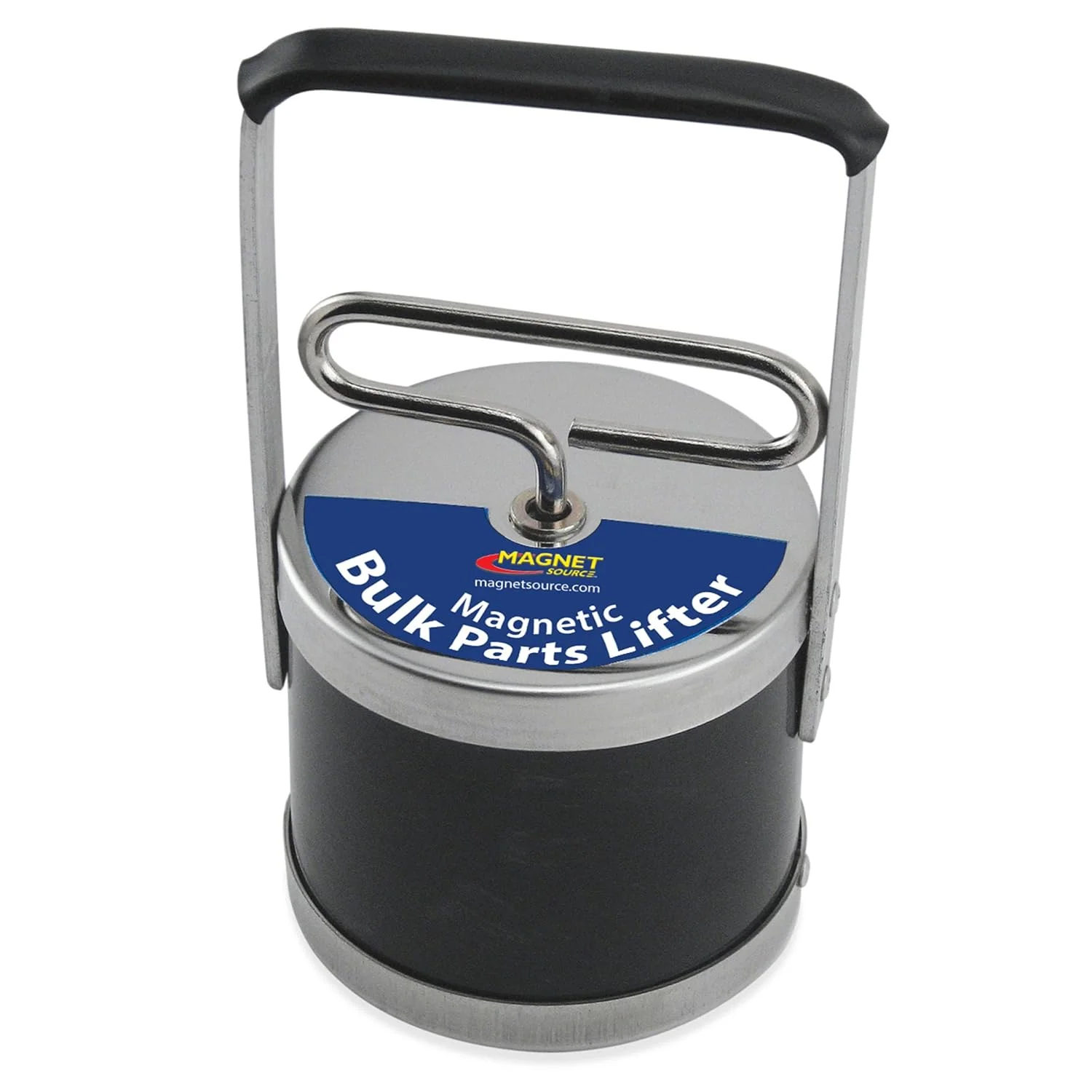 آهنربای دستی مستر مگنتیکس برای بلند کردن قطعات سبک با قابلیت رهاسازی، قطر 8.89 سانتی متر، ارتفاع 17.15 سانتی متر شامل دسته، ظرفیت 0.45 کیلوگرم، 1 عدد