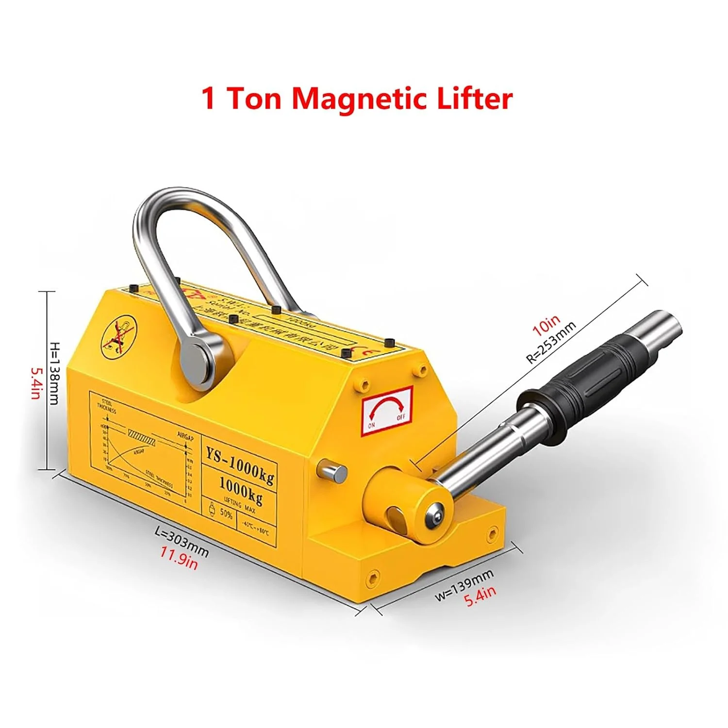 بالابر مغناطیسی دائمی، آهنربای بالابر با رهاسازی، ضریب ایمنی 3.0، با دسته، برای بالابری تجهیزات و مواد بالابر مغناطیسی دائمی، آهنربای بالابر با رهاسازی، ضریب ایمنی 3.0، با دسته، برای بالابری تجهیزات و مواد