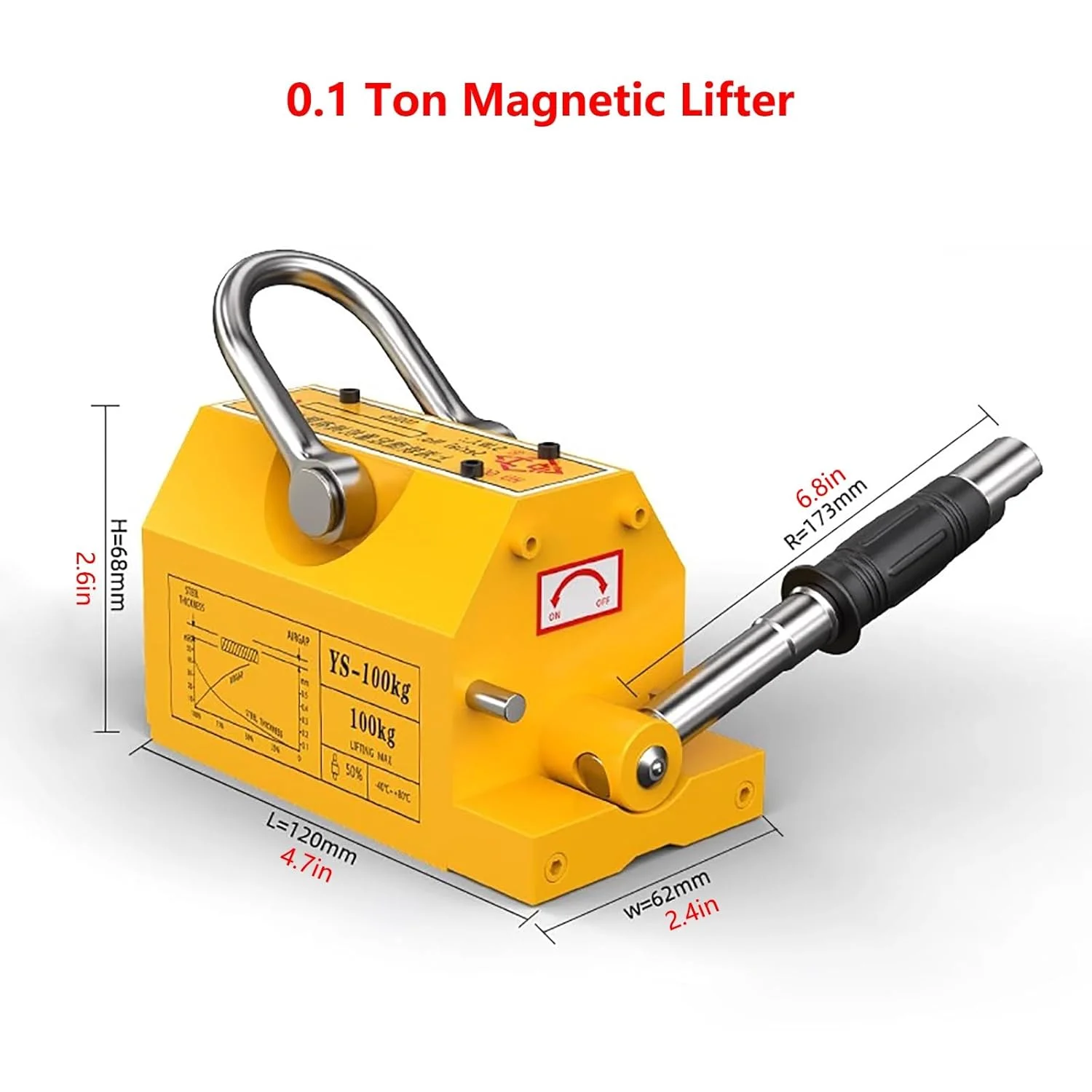 بالابر مغناطیسی فولادی، آهنربای بالابر فلزی سنگین، جرثقیل کارگاهی بالابر برای ساخت پل، تعمیر خودرو، ضریب ایمنی 3.0